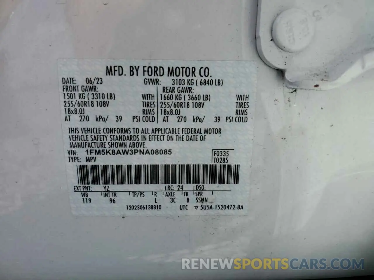 14 fotografías del automóvil dañado 1FM5K8AW3PNA08085 FORD EXPLORER 2023