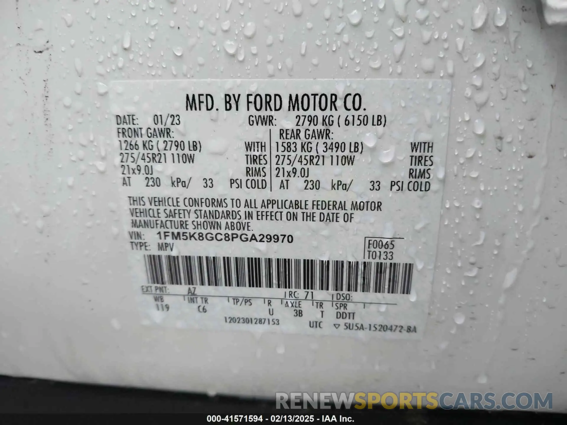 9 fotografías del automóvil dañado 1FM5K8GC8PGA29970 FORD EXPLORER 2023