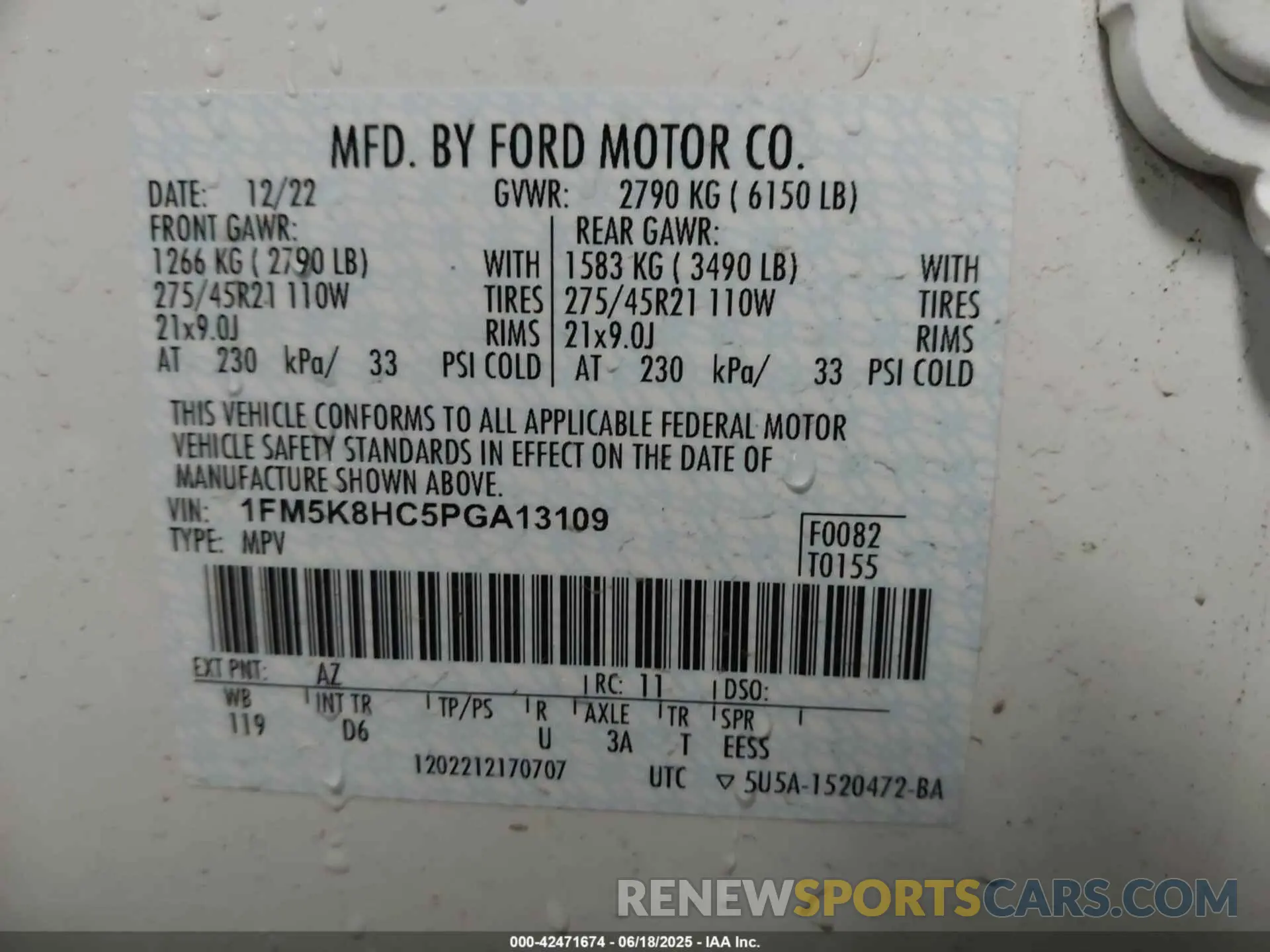 9 fotografías del automóvil dañado 1FM5K8HC5PGA13109 FORD EXPLORER 2023