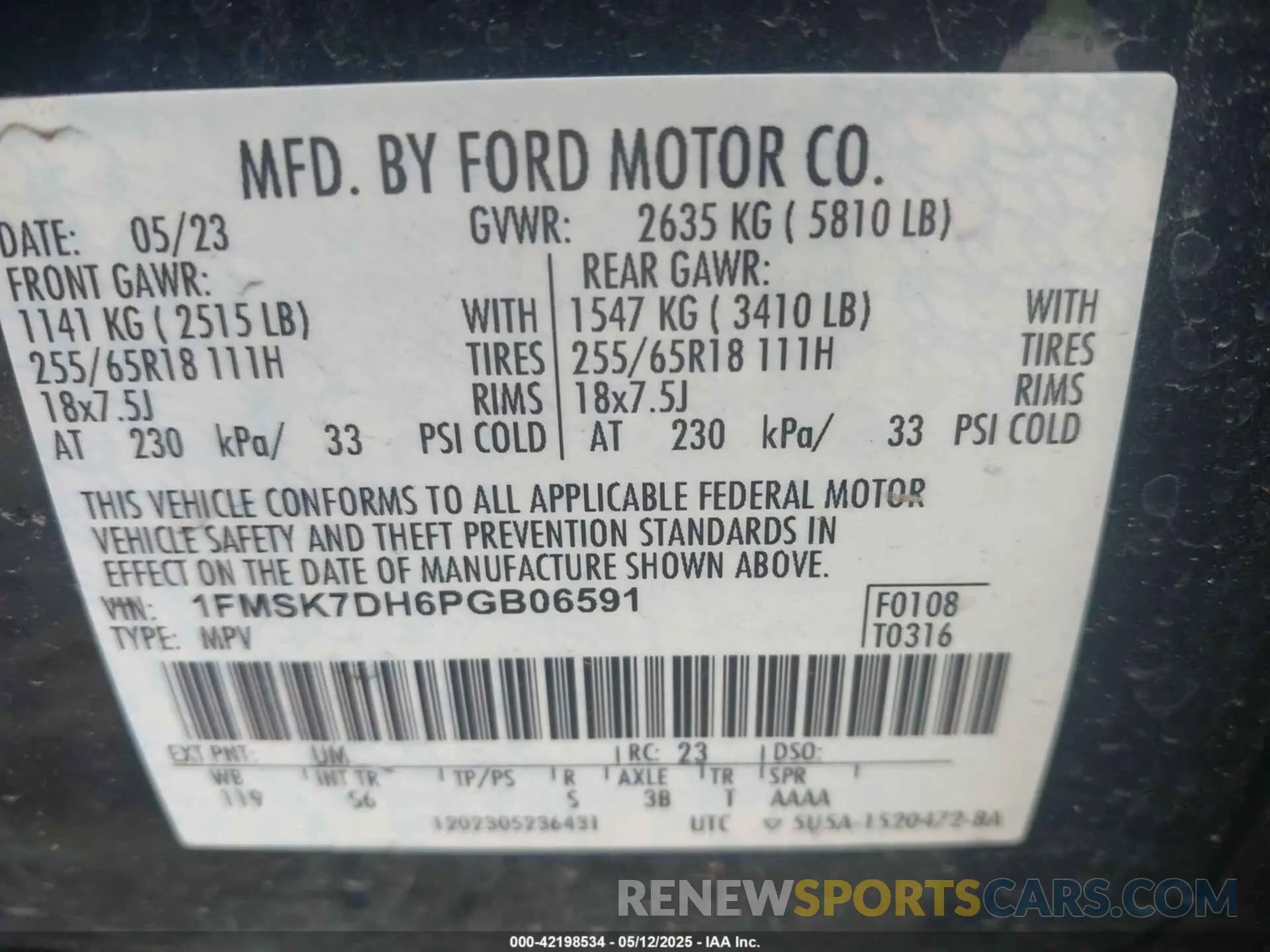 9 fotografías del automóvil dañado 1FMSK7DH6PGB06591 FORD EXPLORER 2023