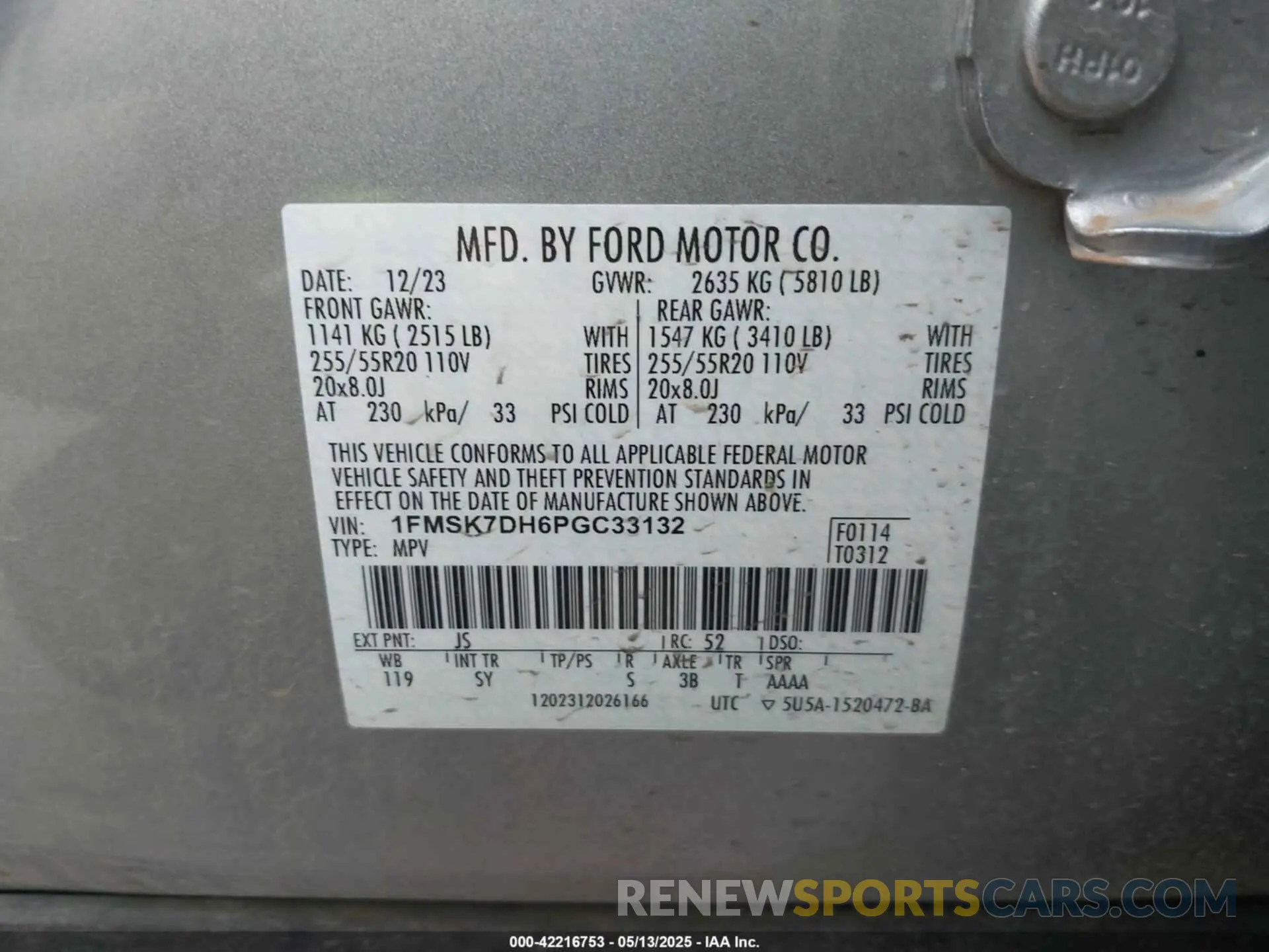 9 fotografías del automóvil dañado 1FMSK7DH6PGC33132 FORD EXPLORER 2023