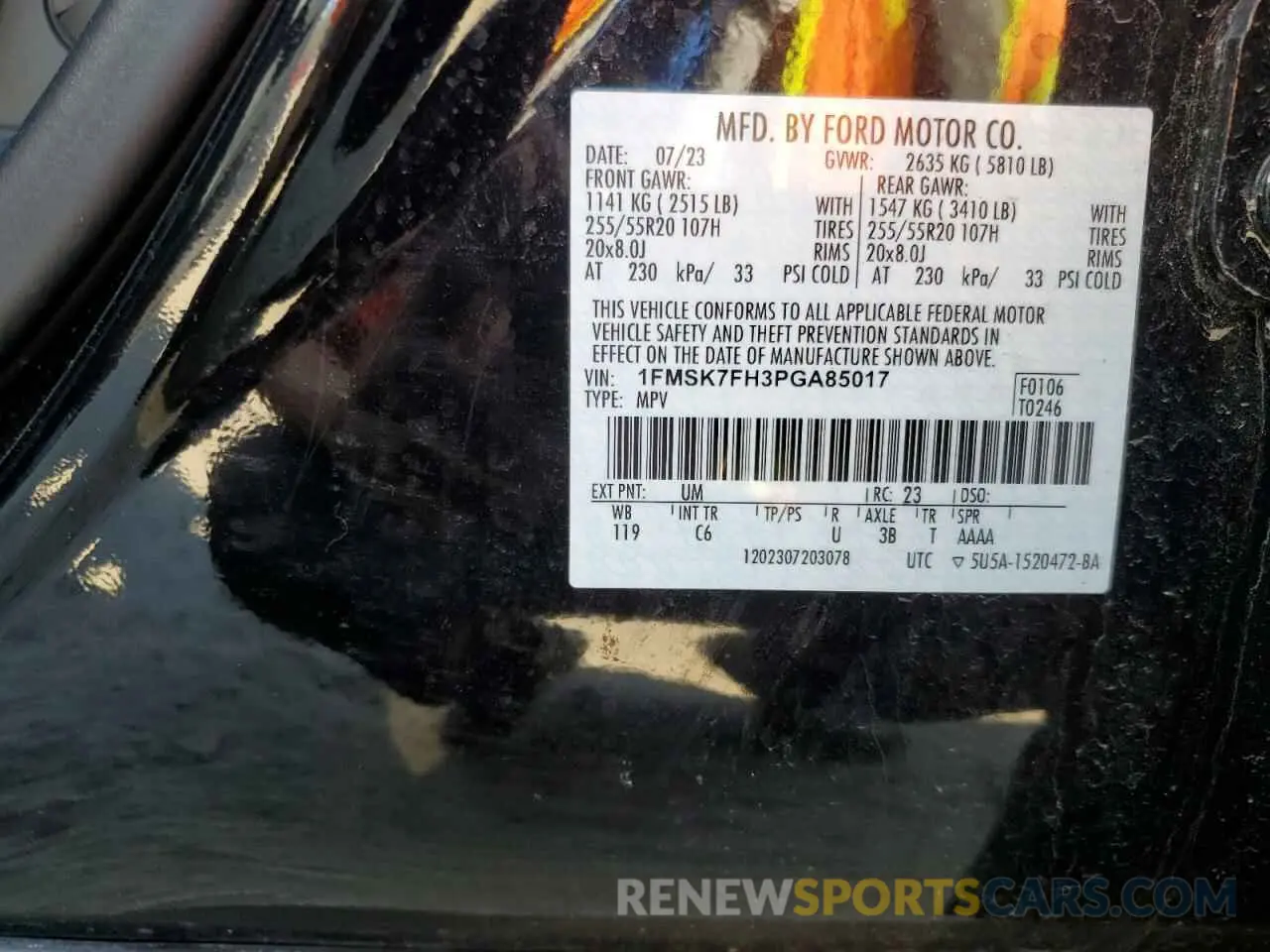 13 fotografías del automóvil dañado 1FMSK7FH3PGA85017 FORD EXPLORER 2023