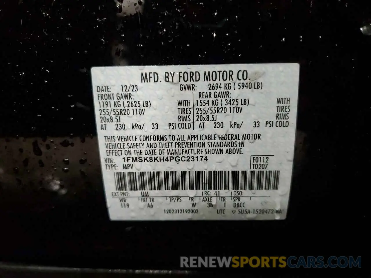 14 fotografías del automóvil dañado 1FMSK8KH4PGC23174 FORD EXPLORER 2023