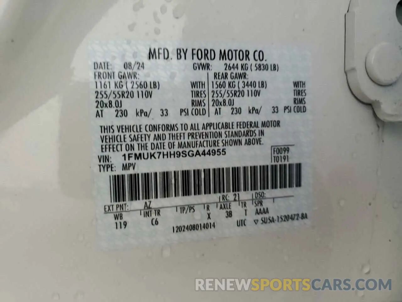 13 fotografías del automóvil dañado 1FMUK7HH9SGA44955 FORD EXPLORER 2025