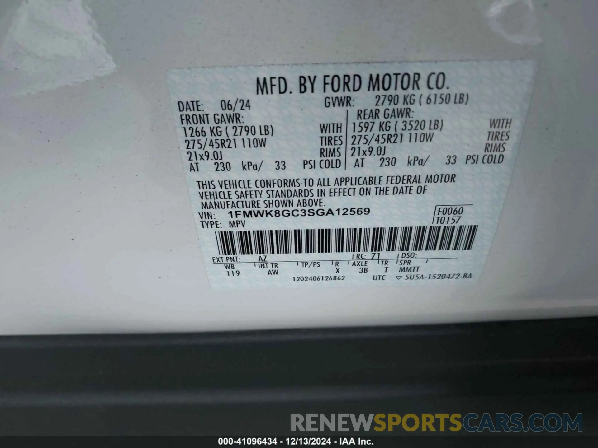 9 fotografías del automóvil dañado 1FMWK8GC3SGA12569 FORD EXPLORER 2025