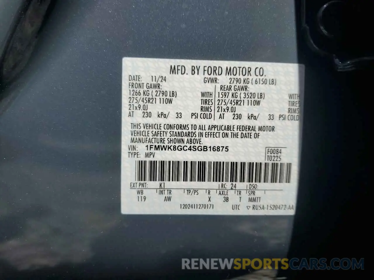 14 fotografías del automóvil dañado 1FMWK8GC4SGB16875 FORD EXPLORER 2025