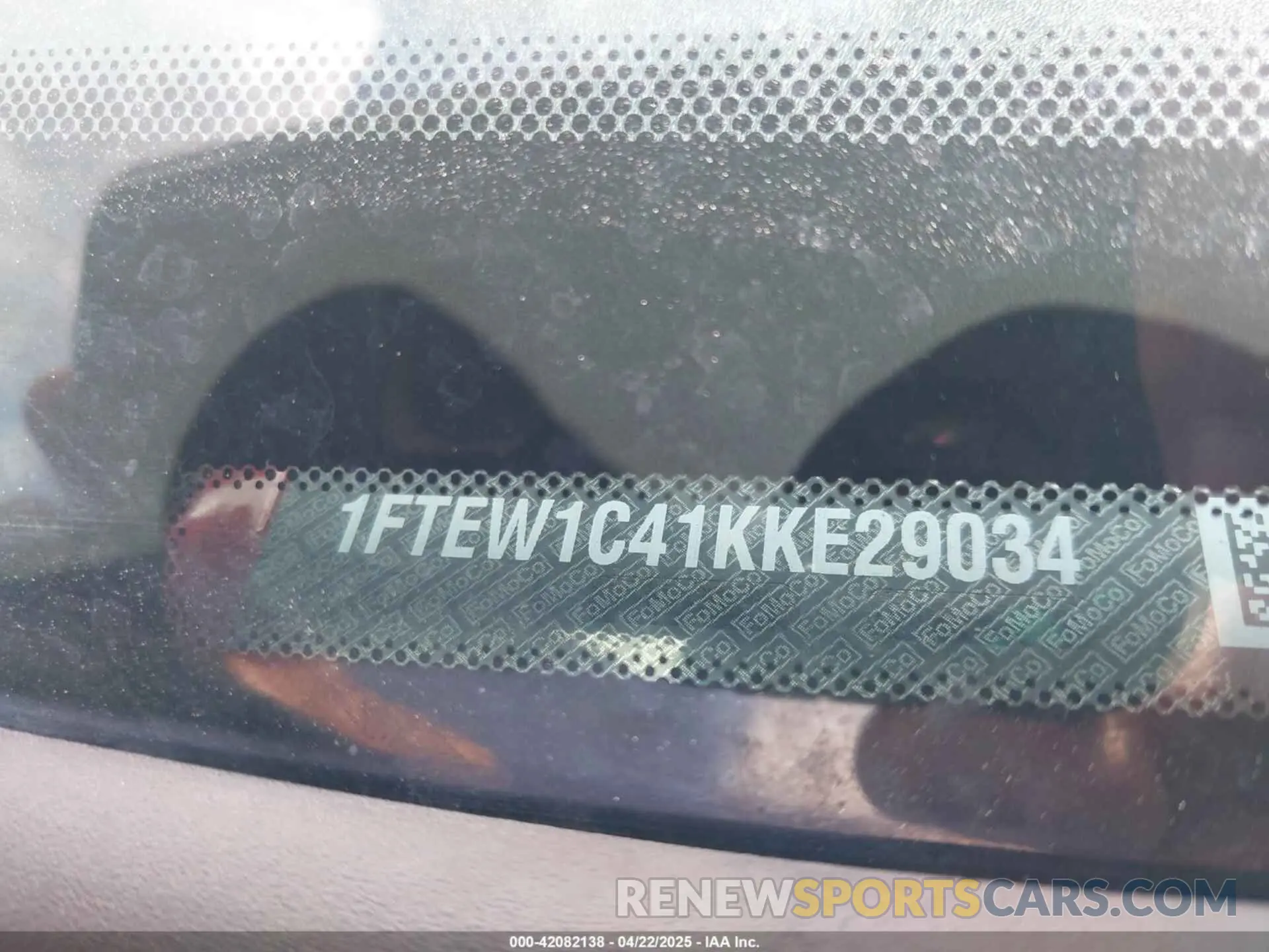 9 fotografías del automóvil dañado 1FTEW1C41KKE29034 FORD F-150 2019