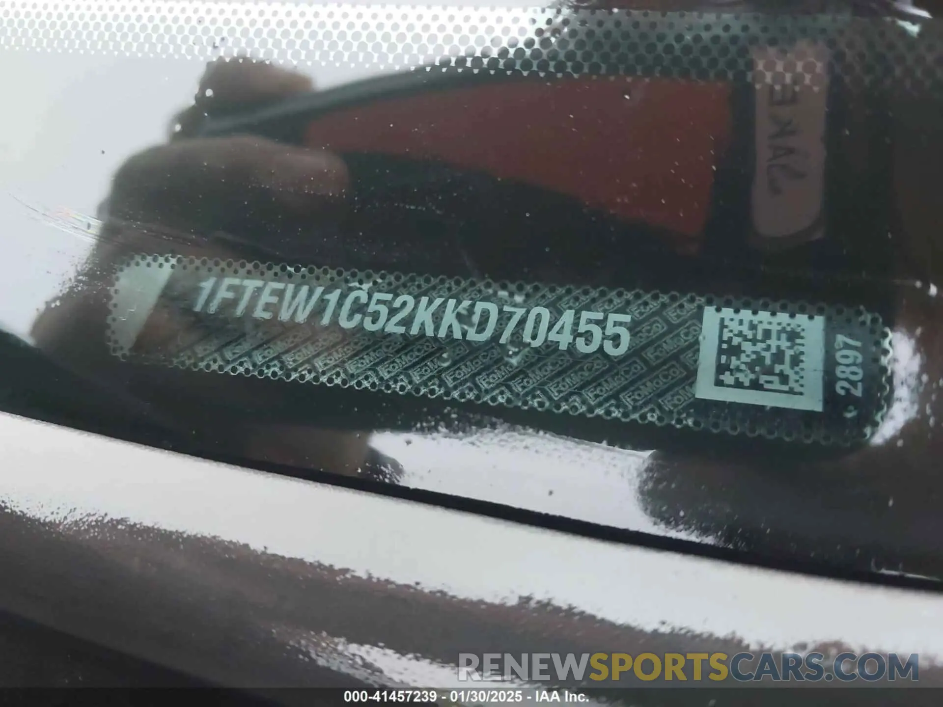 9 fotografías del automóvil dañado 1FTEW1C52KKD70455 FORD F-150 2019