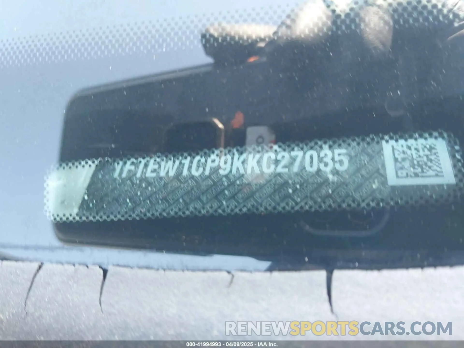9 fotografías del automóvil dañado 1FTEW1CP9KKC27035 FORD F-150 2019