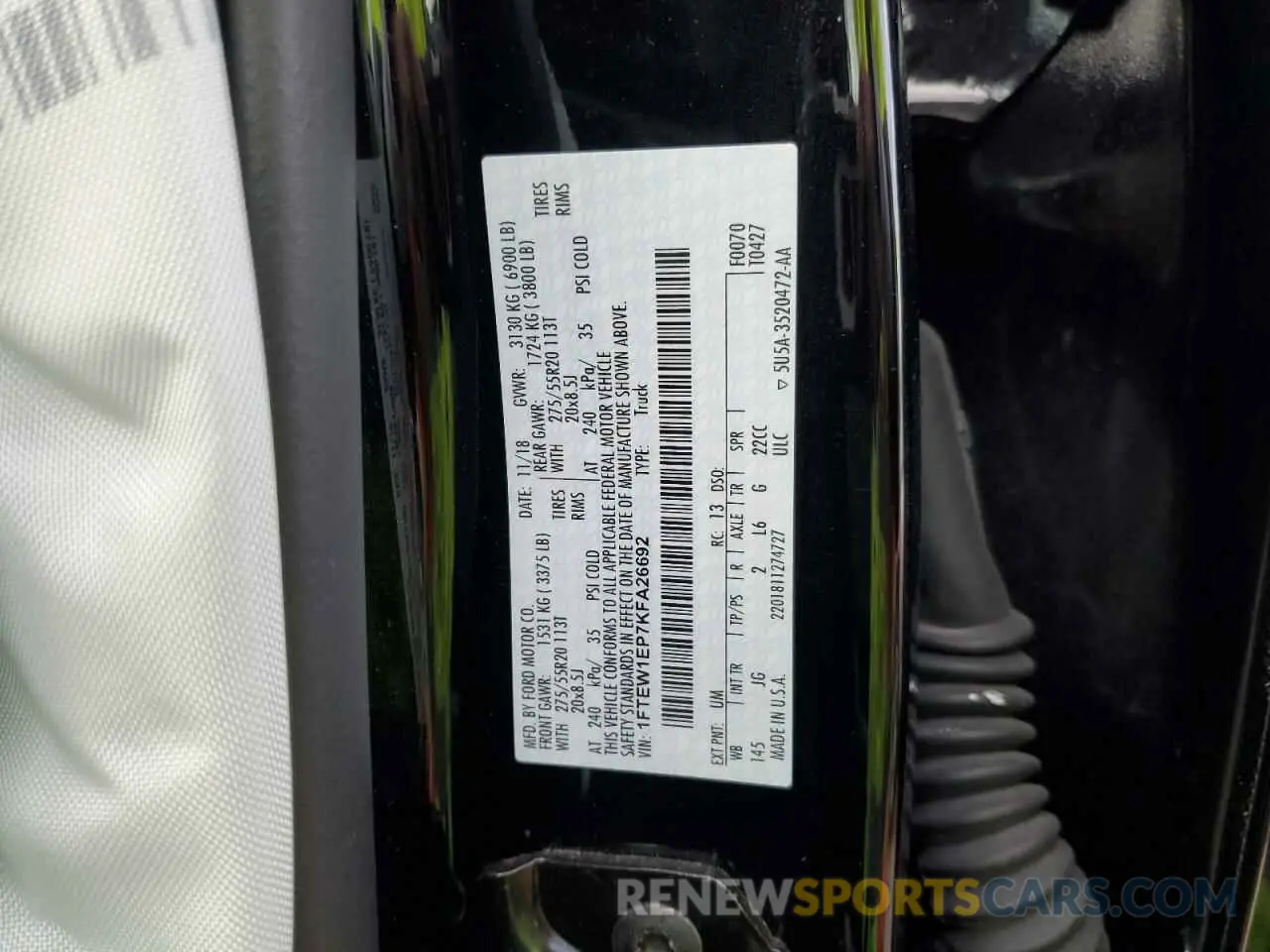 12 fotografías del automóvil dañado 1FTEW1EP7KFA26692 FORD F-150 2019