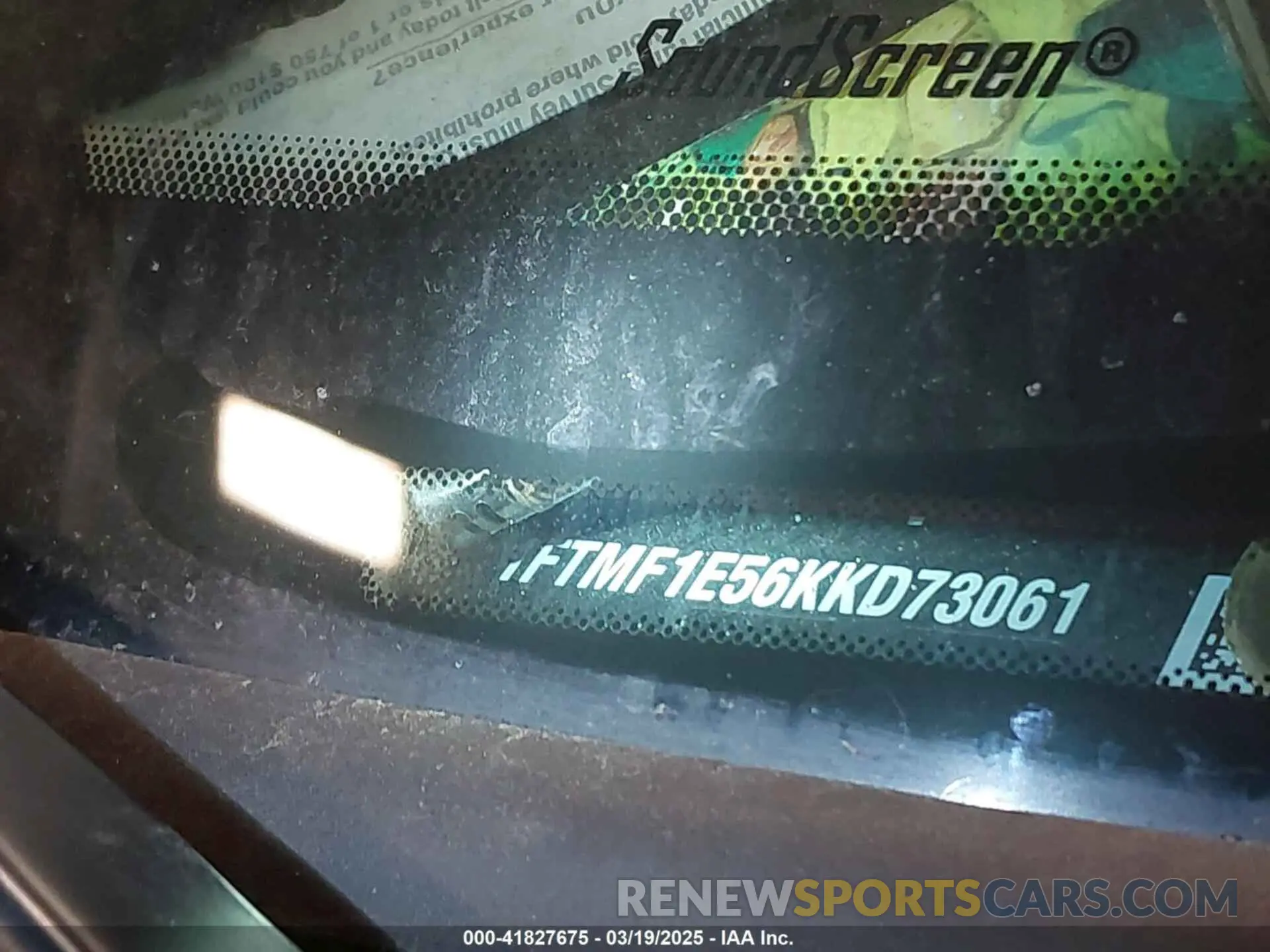 9 fotografías del automóvil dañado 1FTMF1E56KKD73061 FORD F-150 2019