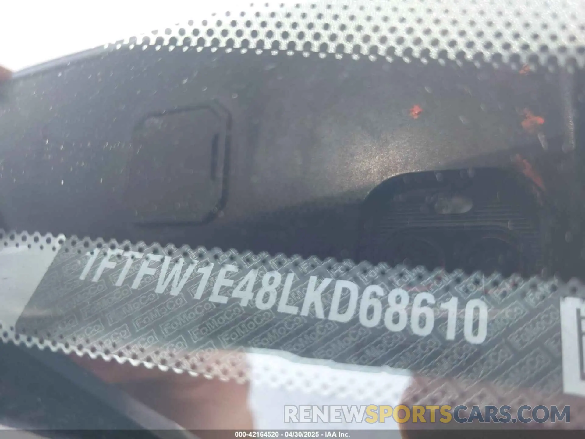 9 fotografías del automóvil dañado 1FTFW1E48LKD68610 FORD F-150 2020