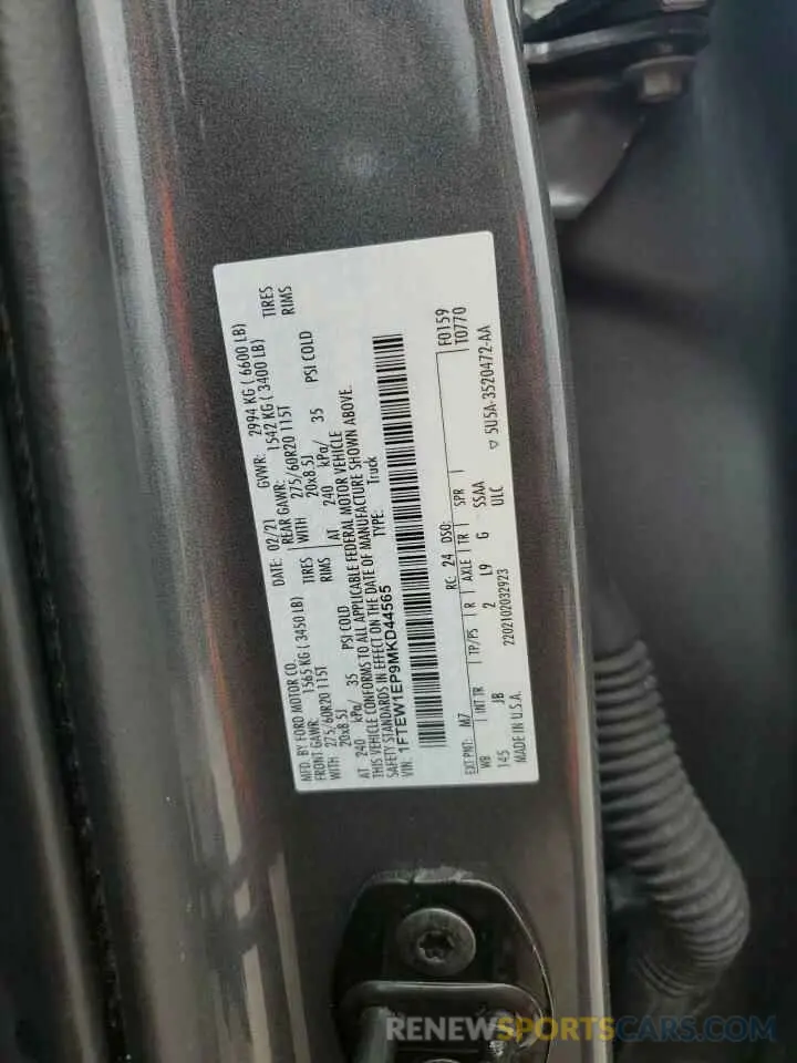 14 fotografías del automóvil dañado 1FTEW1EP9MKD44565 FORD F-150 2021