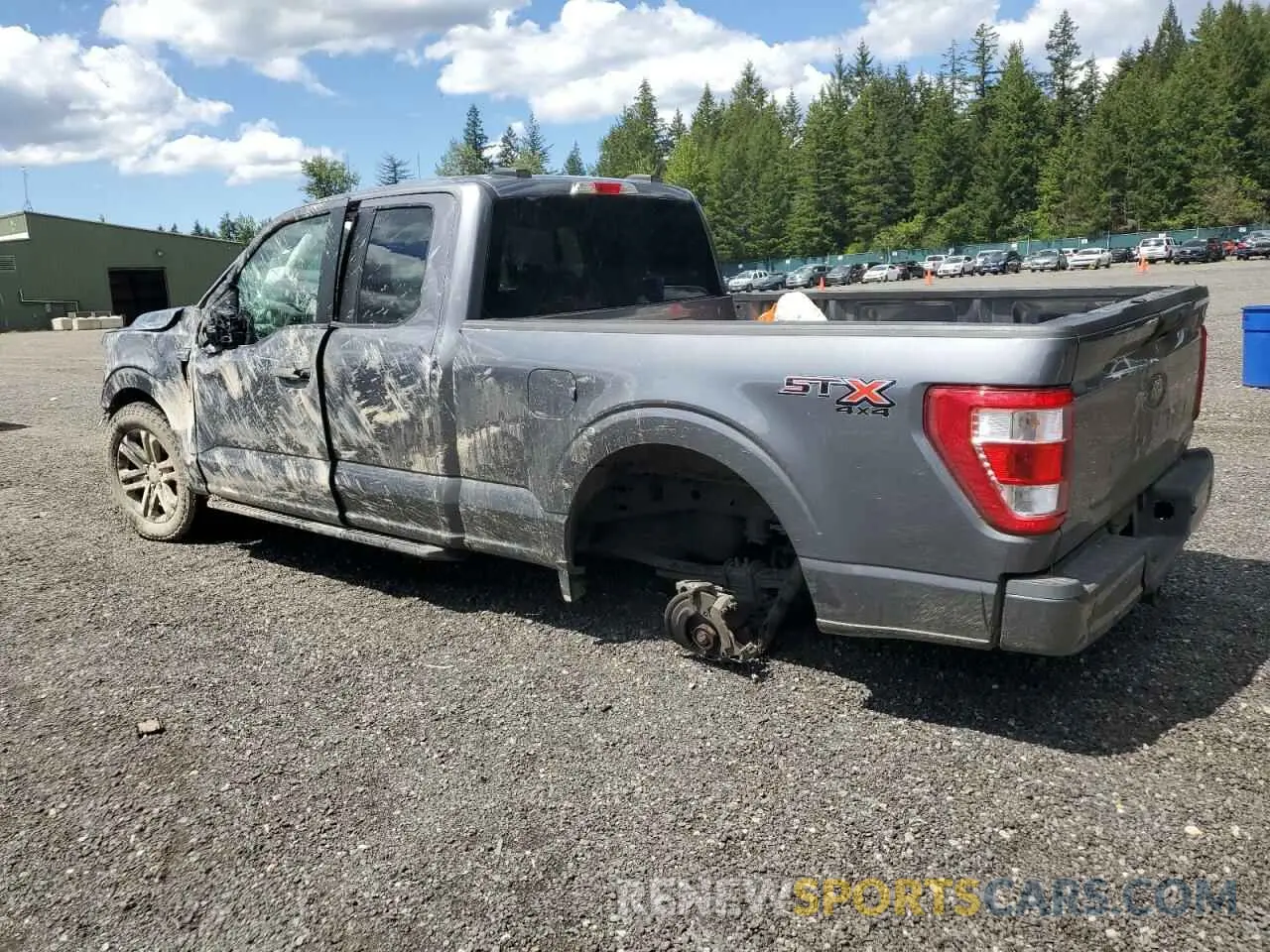 2 fotografías del automóvil dañado 1FTEX1EP6MFB29277 FORD F-150 2021