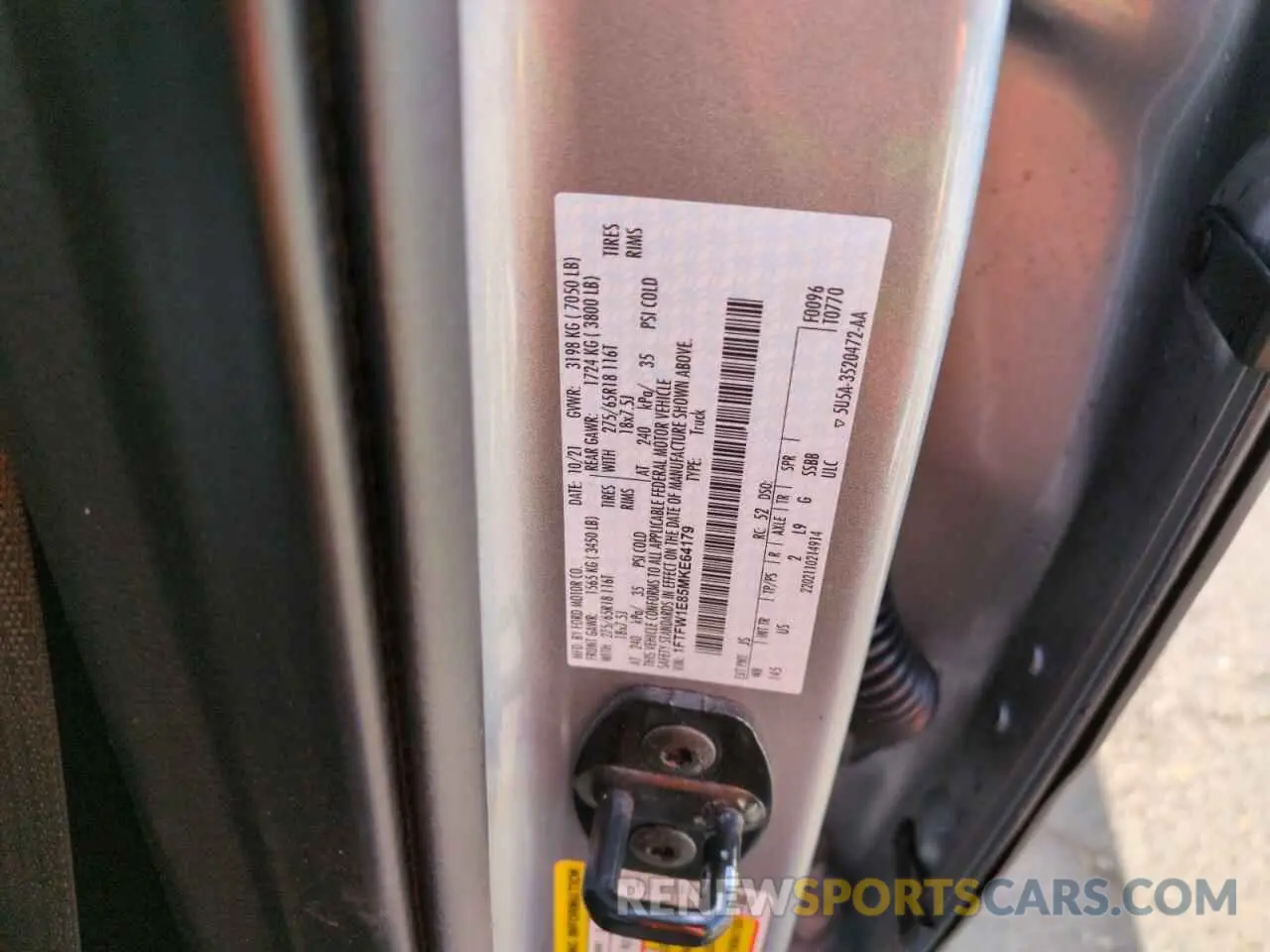 13 fotografías del automóvil dañado 1FTFW1E85MKE64179 FORD F-150 2021