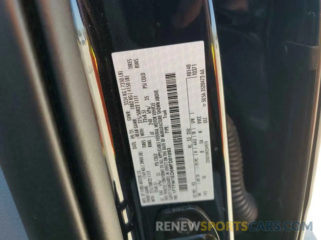12 fotografías del automóvil dañado 1FTFW1ED6MFD01093 FORD F-150 2021