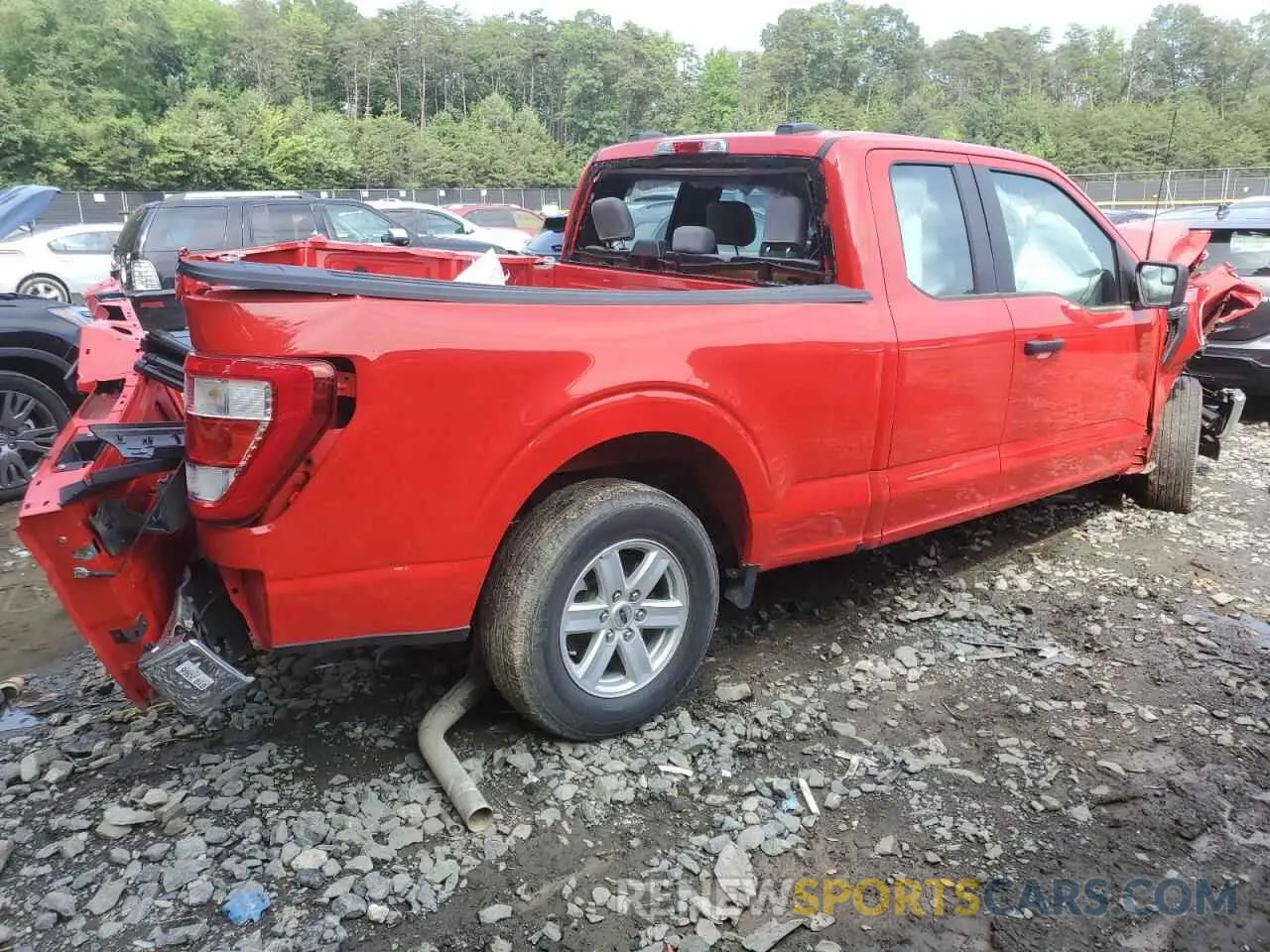 3 fotografías del automóvil dañado 1FTEX1CB2NKD18637 FORD F-150 2022
