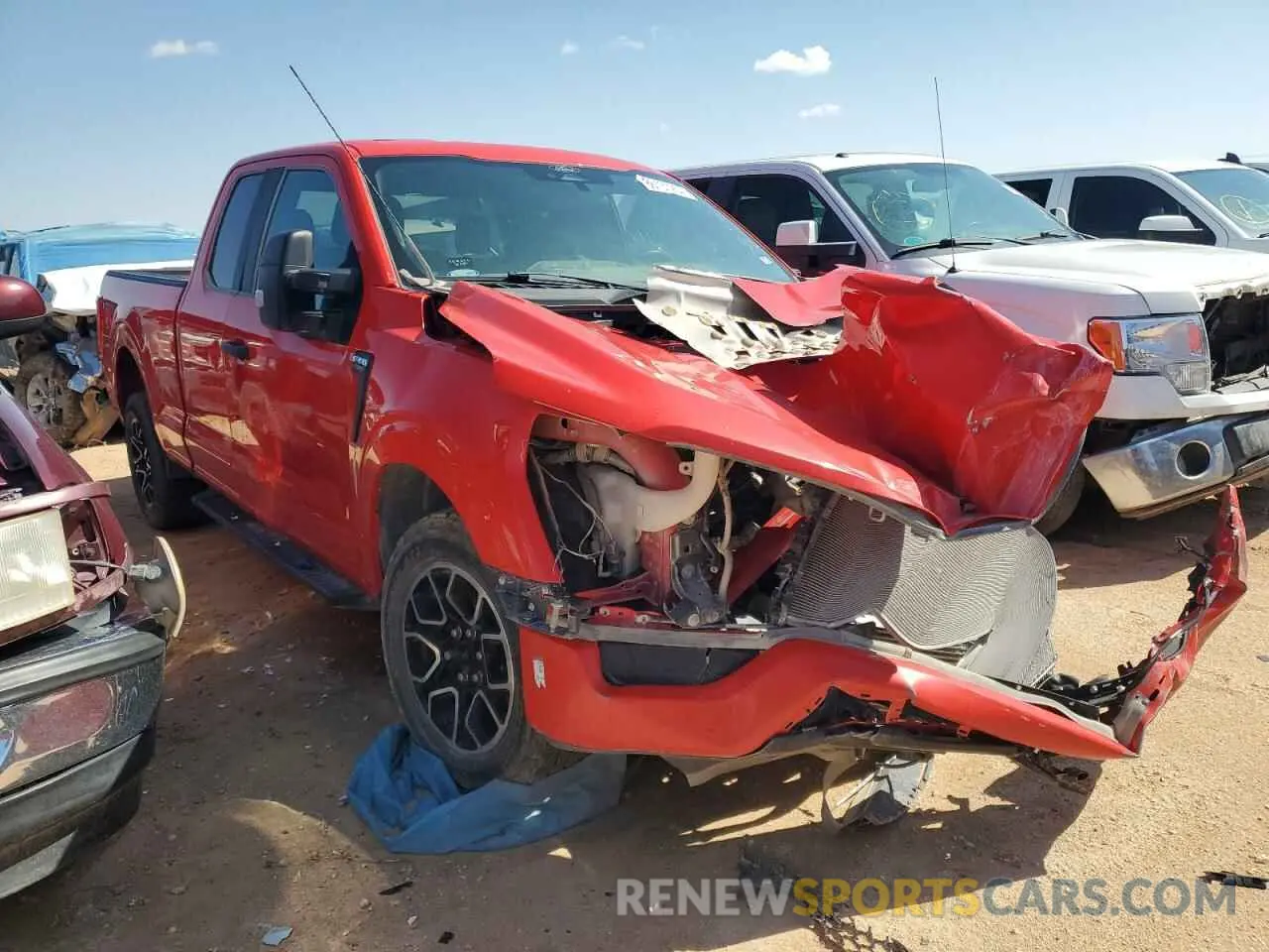 4 fotografías del automóvil dañado 1FTEX1CP1NKF06416 FORD F-150 2022