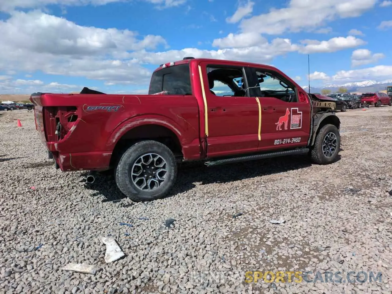 3 fotografías del automóvil dañado 1FTFW1E84NKD40387 FORD F-150 2022