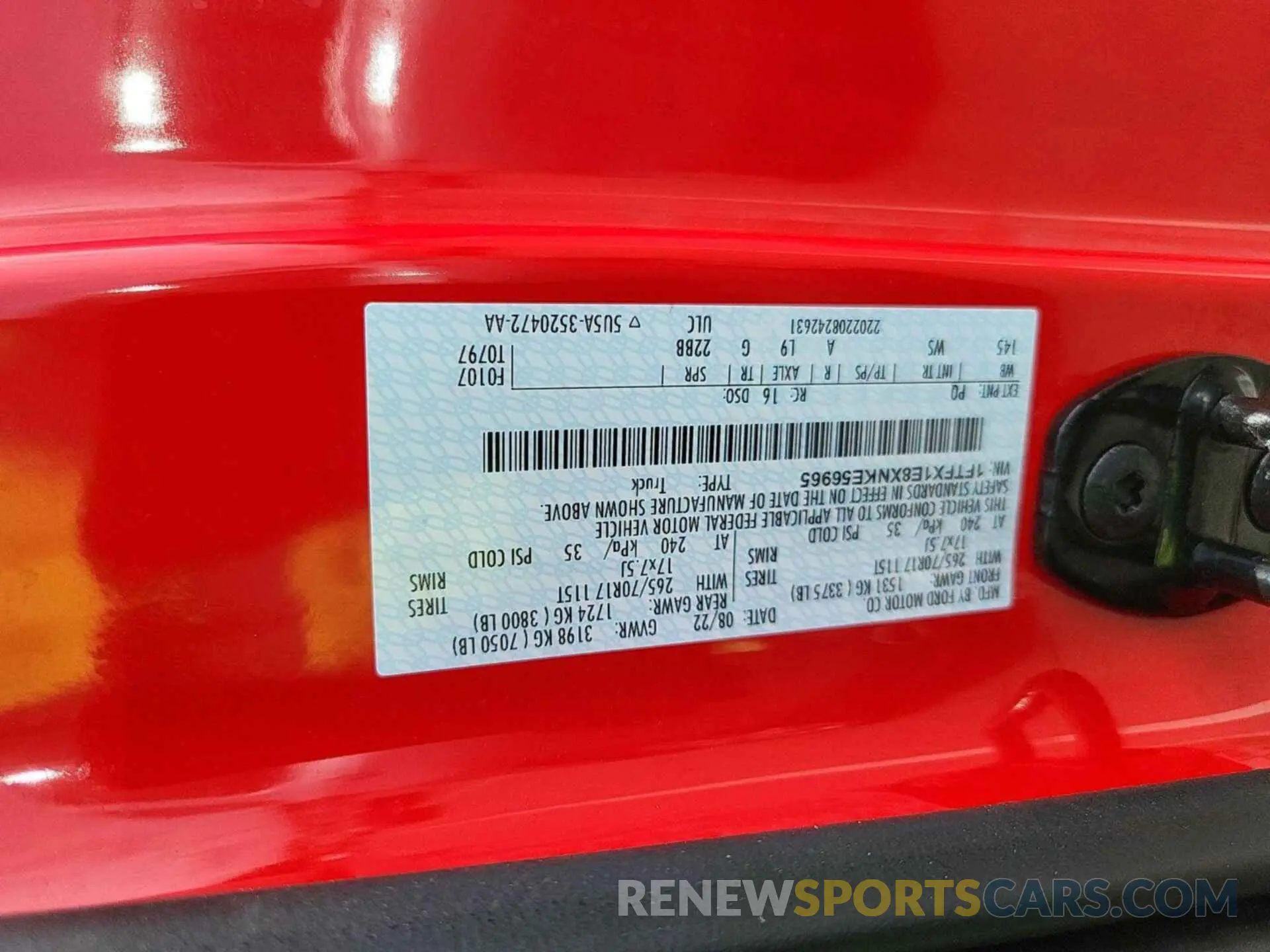 14 fotografías del automóvil dañado 1FTFX1E8XNKE56965 FORD F-150 2022
