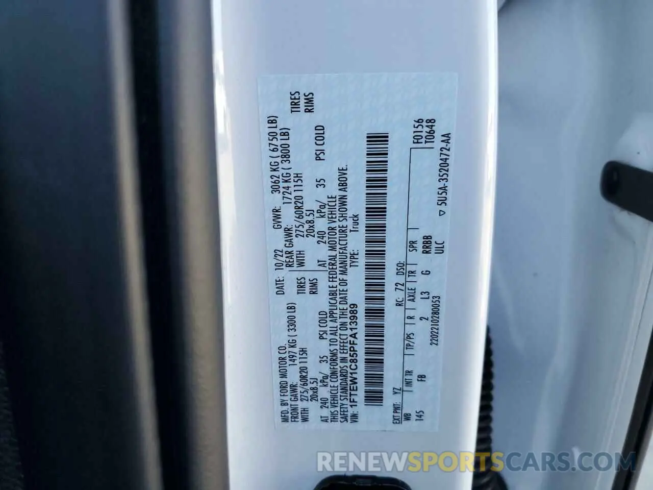 13 fotografías del automóvil dañado 1FTEW1C85PFA13989 FORD F-150 2023