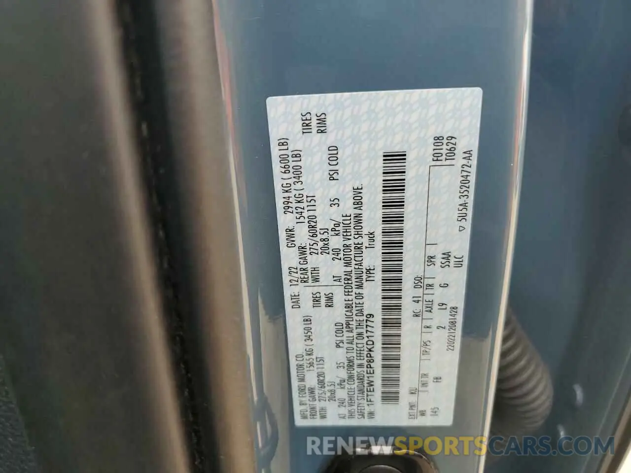 12 fotografías del automóvil dañado 1FTEW1EP8PKD17779 FORD F-150 2023