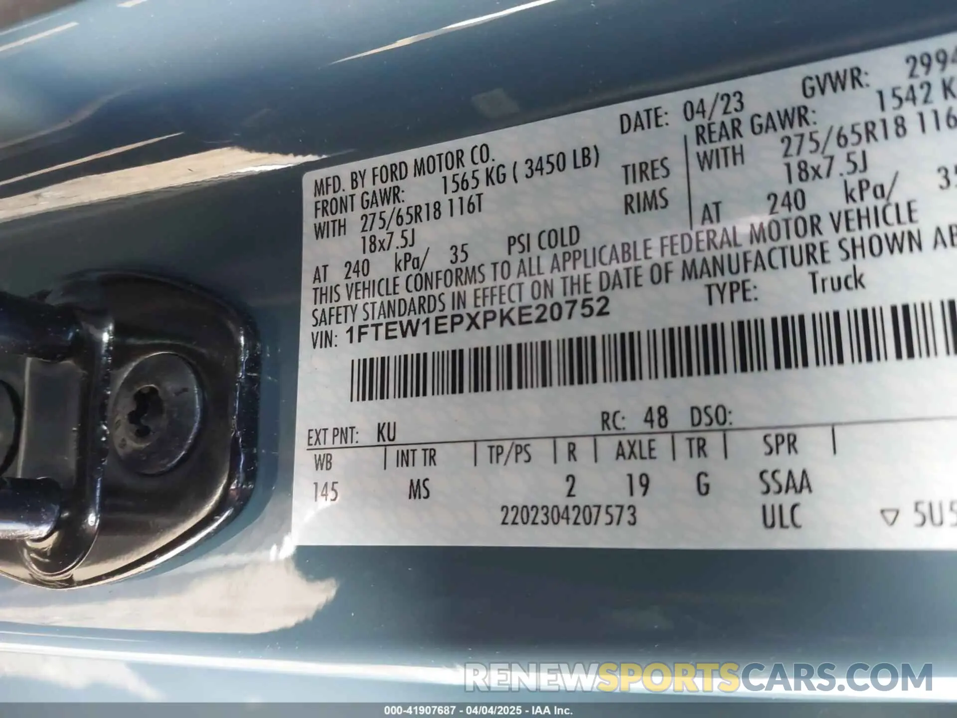 9 fotografías del automóvil dañado 1FTEW1EPXPKE20752 FORD F-150 2023