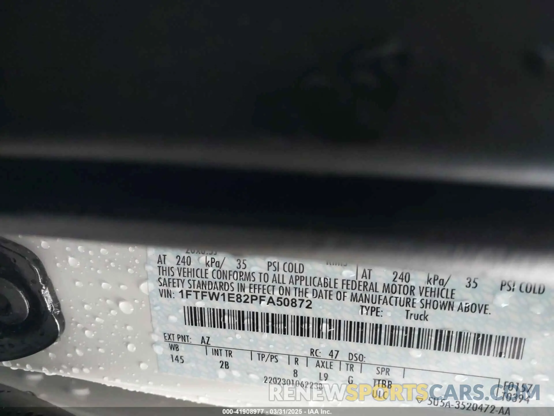 9 fotografías del automóvil dañado 1FTFW1E82PFA50872 FORD F-150 2023