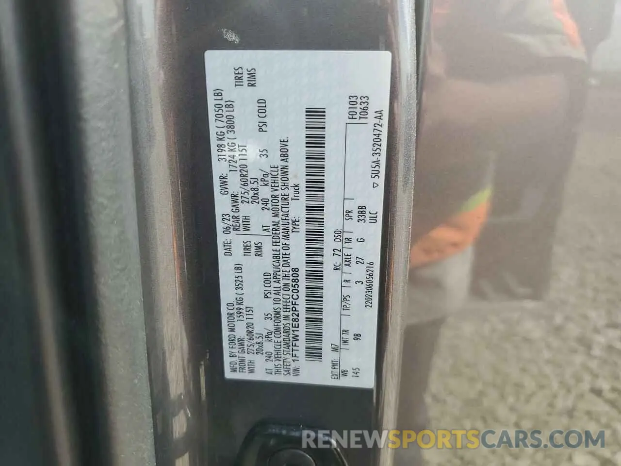 12 fotografías del automóvil dañado 1FTFW1E82PFC05808 FORD F-150 2023