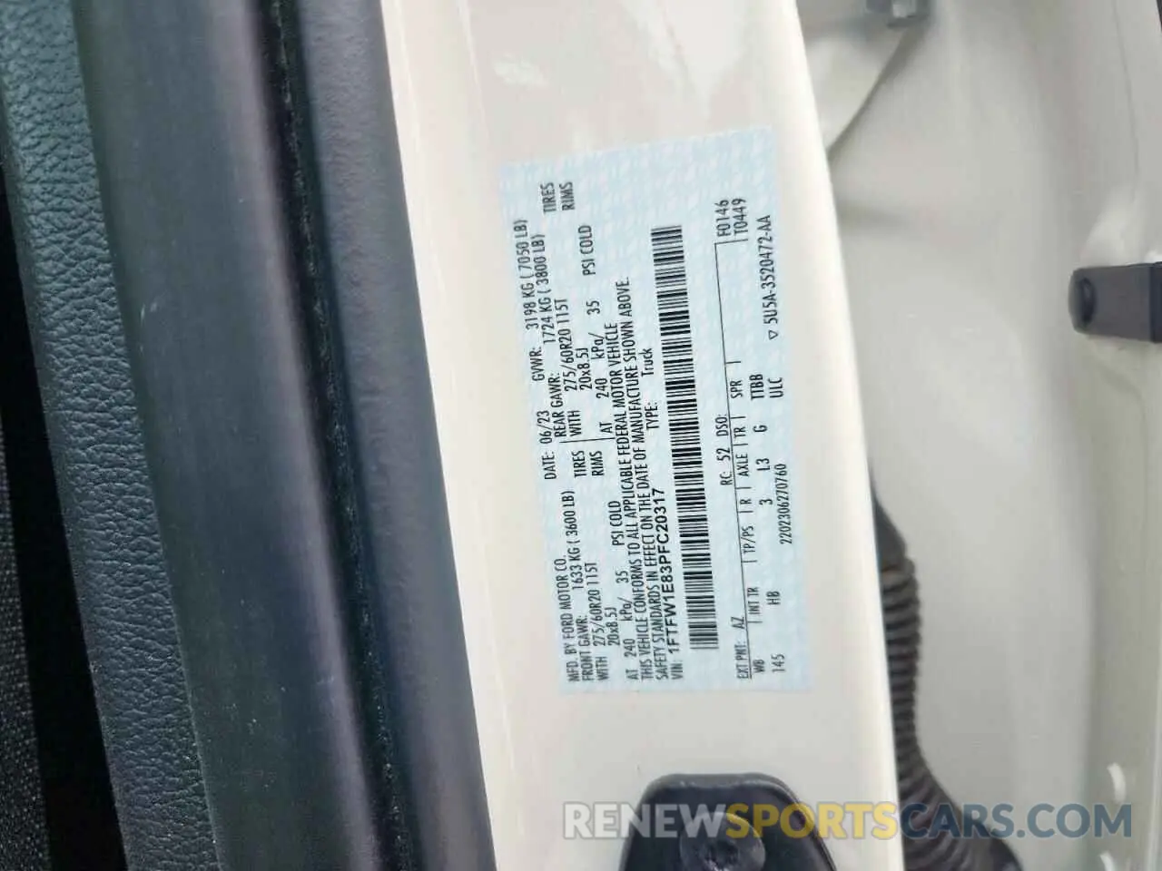 12 fotografías del automóvil dañado 1FTFW1E83PFC20317 FORD F-150 2023