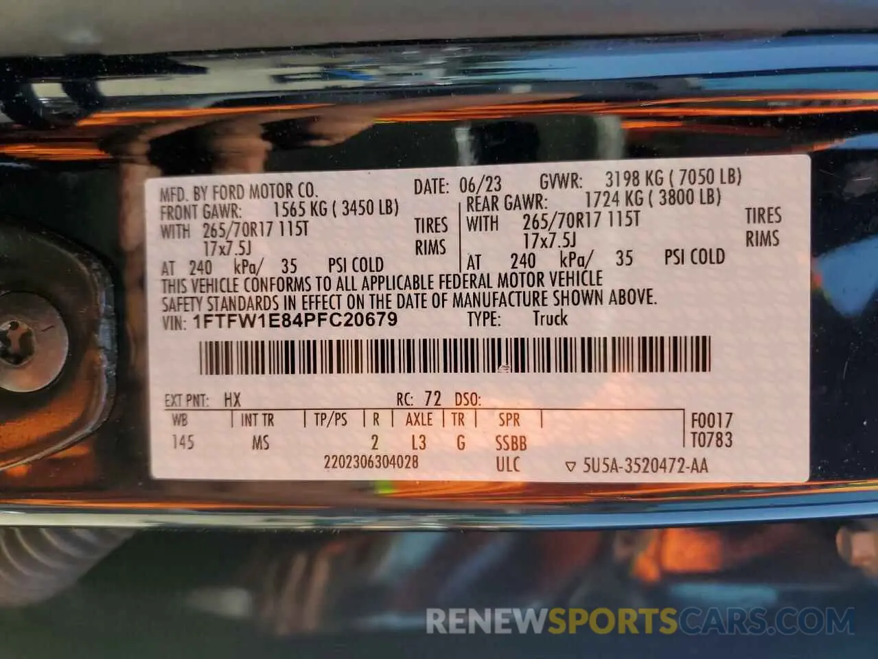 12 fotografías del automóvil dañado 1FTFW1E84PFC20679 FORD F-150 2023