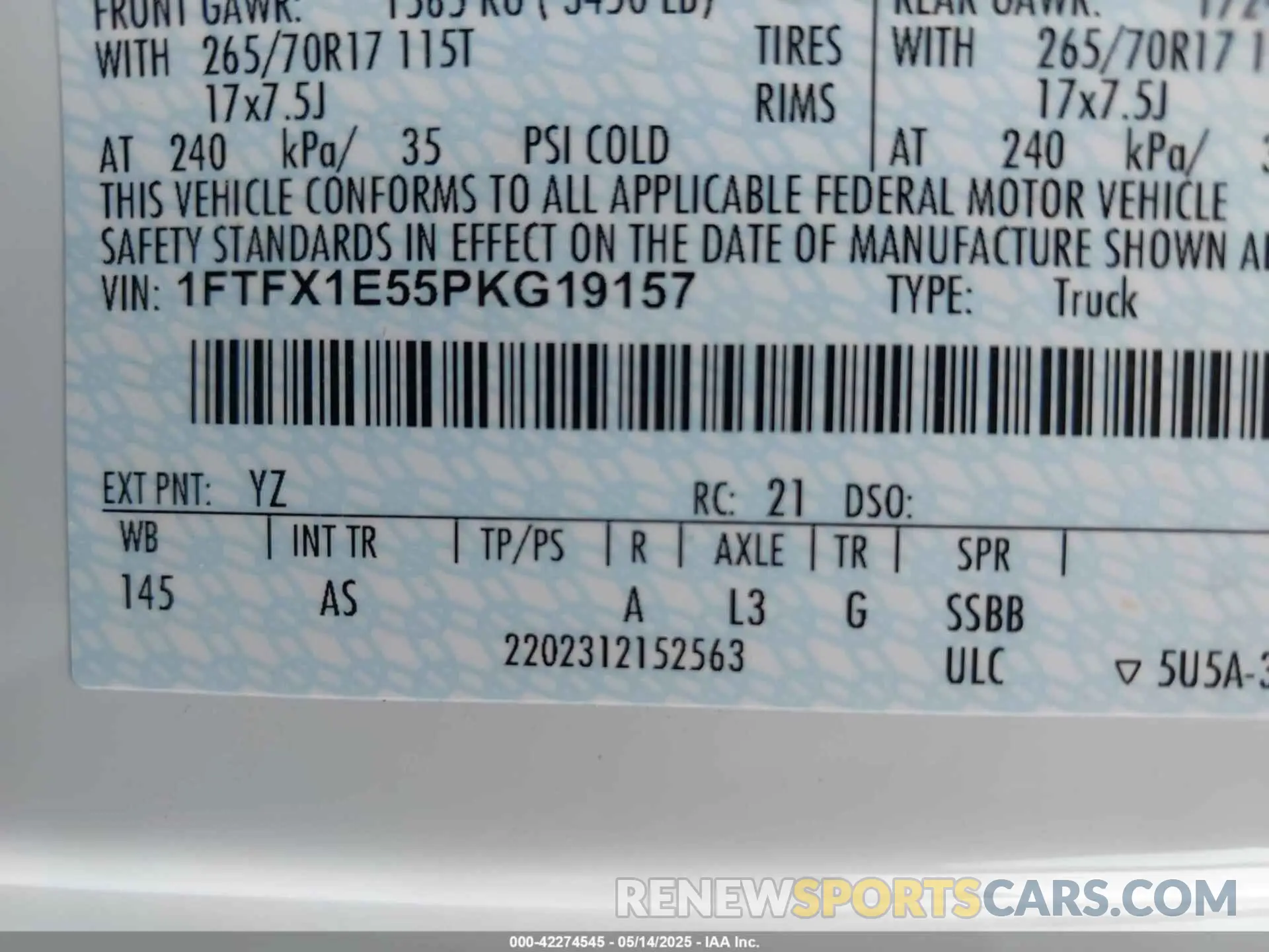 9 fotografías del automóvil dañado 1FTFX1E55PKG19157 FORD F-150 2023