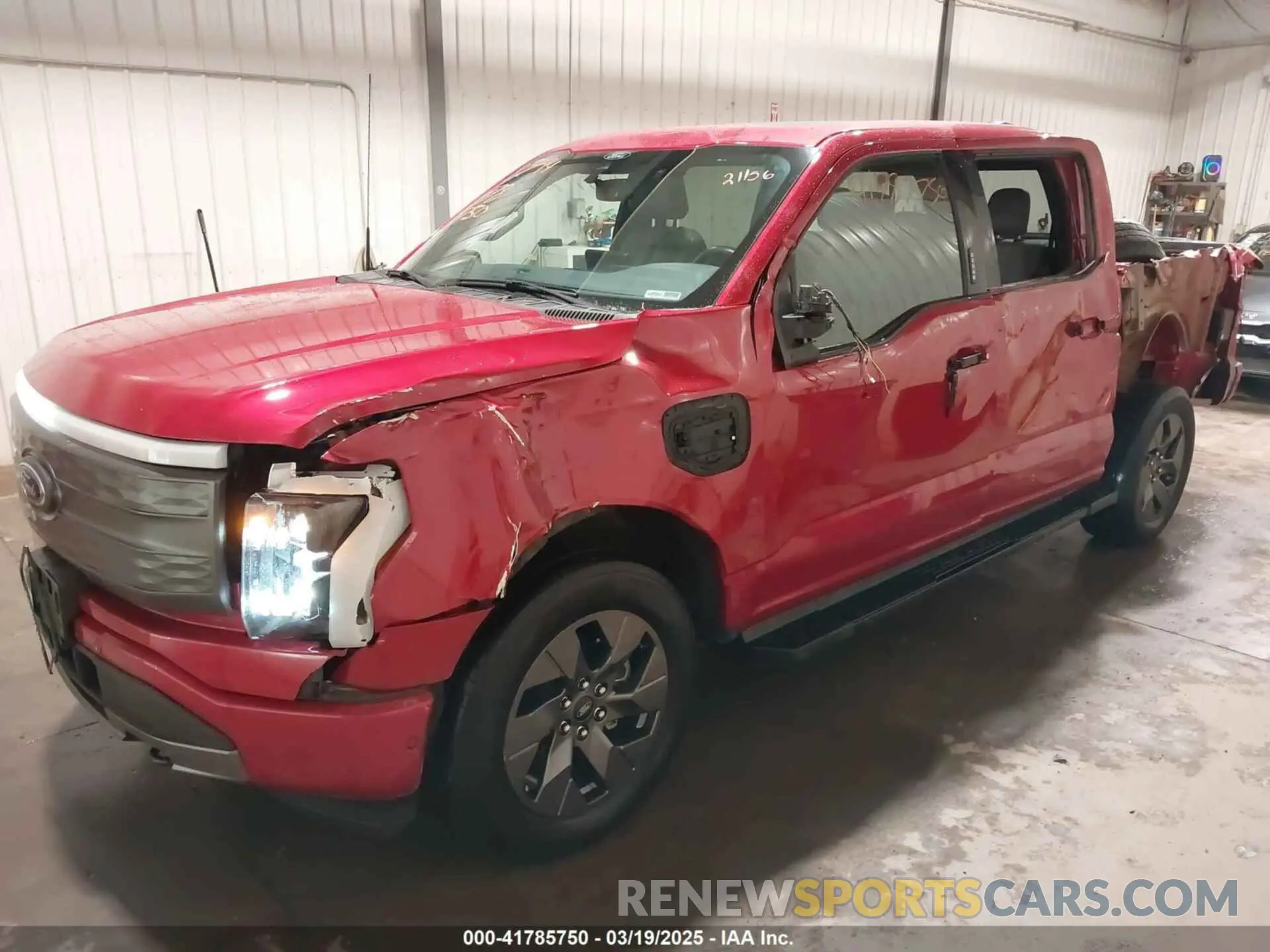 2 fotografías del automóvil dañado 1FT6W1EV2NWG01661 FORD F-150 LIGHTNING 2022