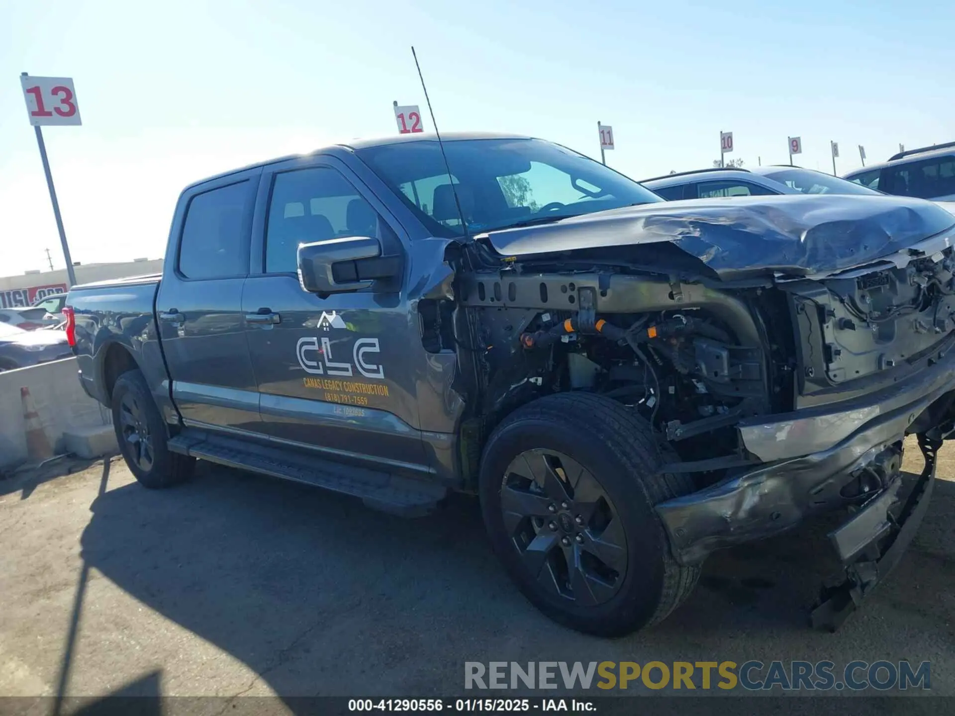 13 fotografías del automóvil dañado 1FTVW1EL9NWG16717 FORD F-150 LIGHTNING 2022