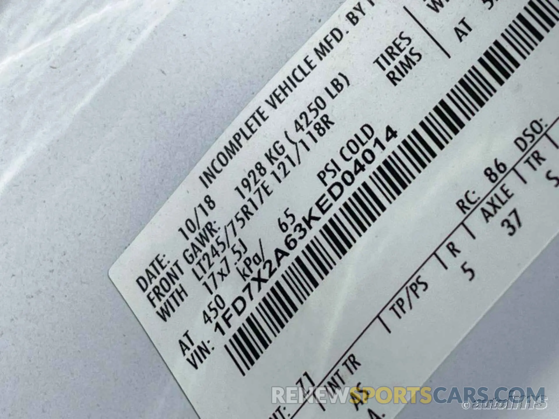 6 fotografías del automóvil dañado 1FD7X2A63KED04014 FORD F-250 2019