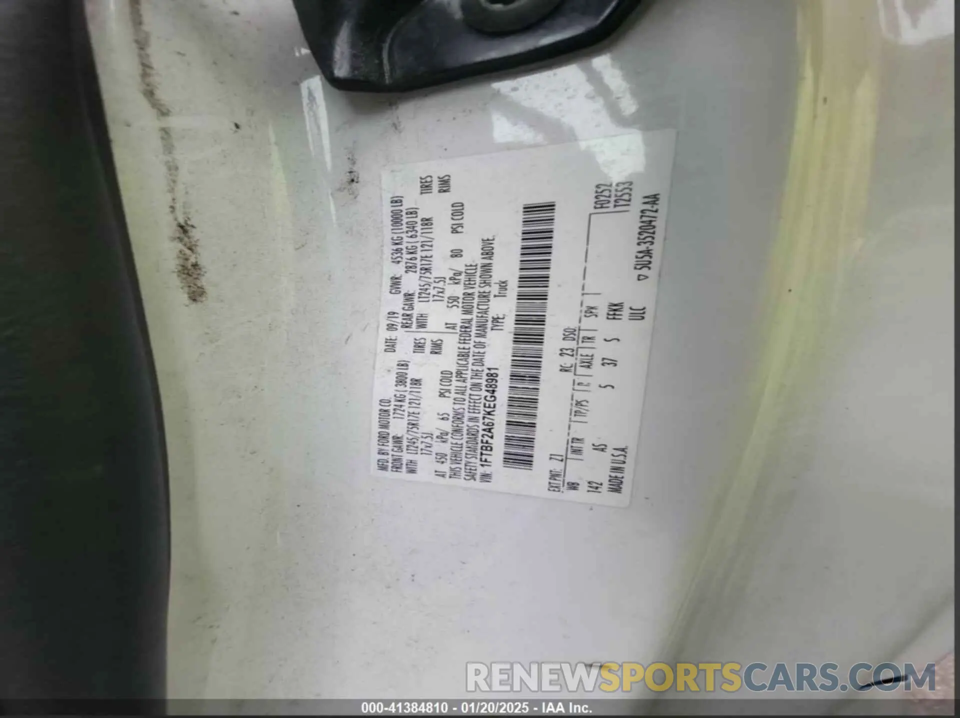 9 fotografías del automóvil dañado 1FTBF2A67KEG48981 FORD F-250 2019