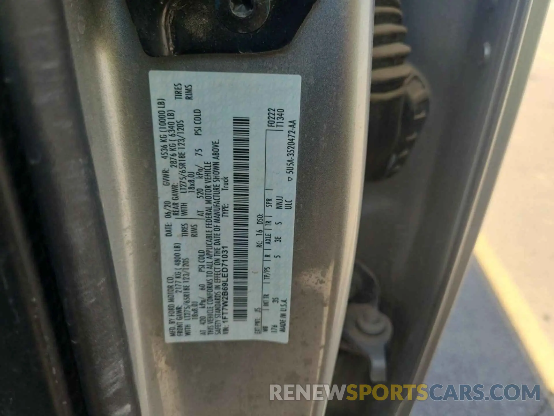 41 fotografías del automóvil dañado 1FT7W2B69LED71031 FORD F-250 2020