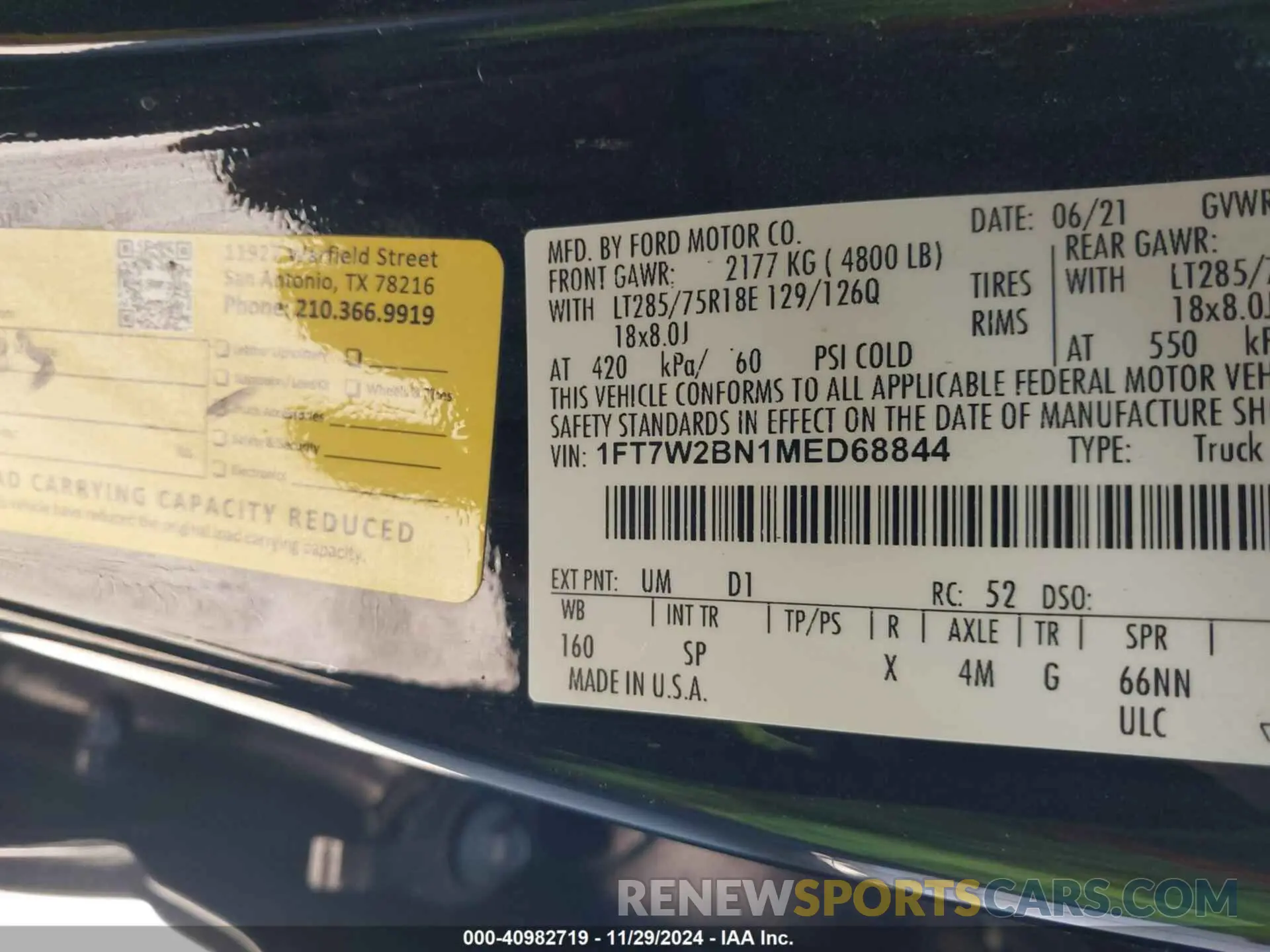 9 fotografías del automóvil dañado 1FT7W2BN1MED68844 FORD F-250 2021