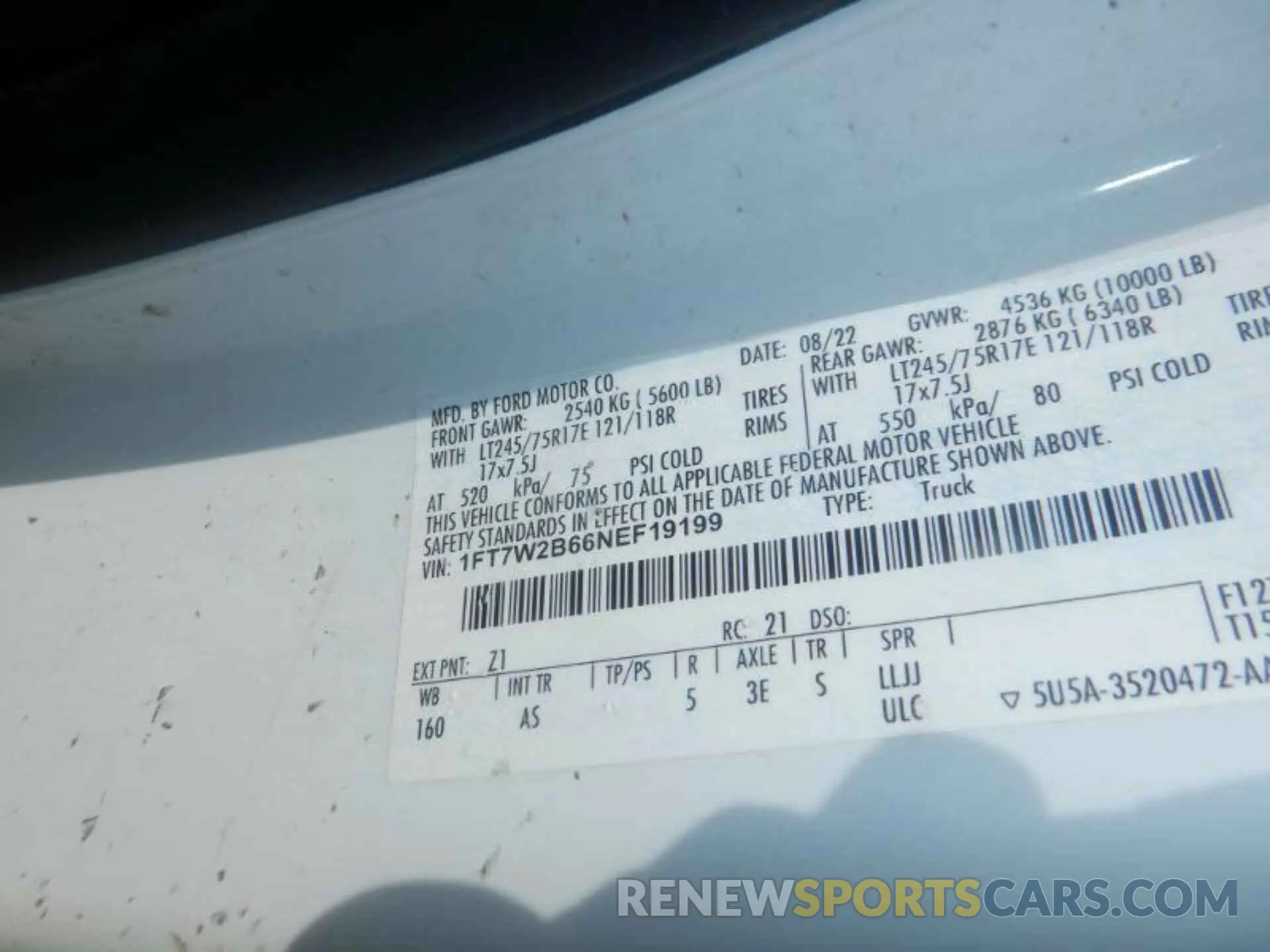 13 fotografías del automóvil dañado 1FT7W2B66NEF19199 FORD F-250 2022
