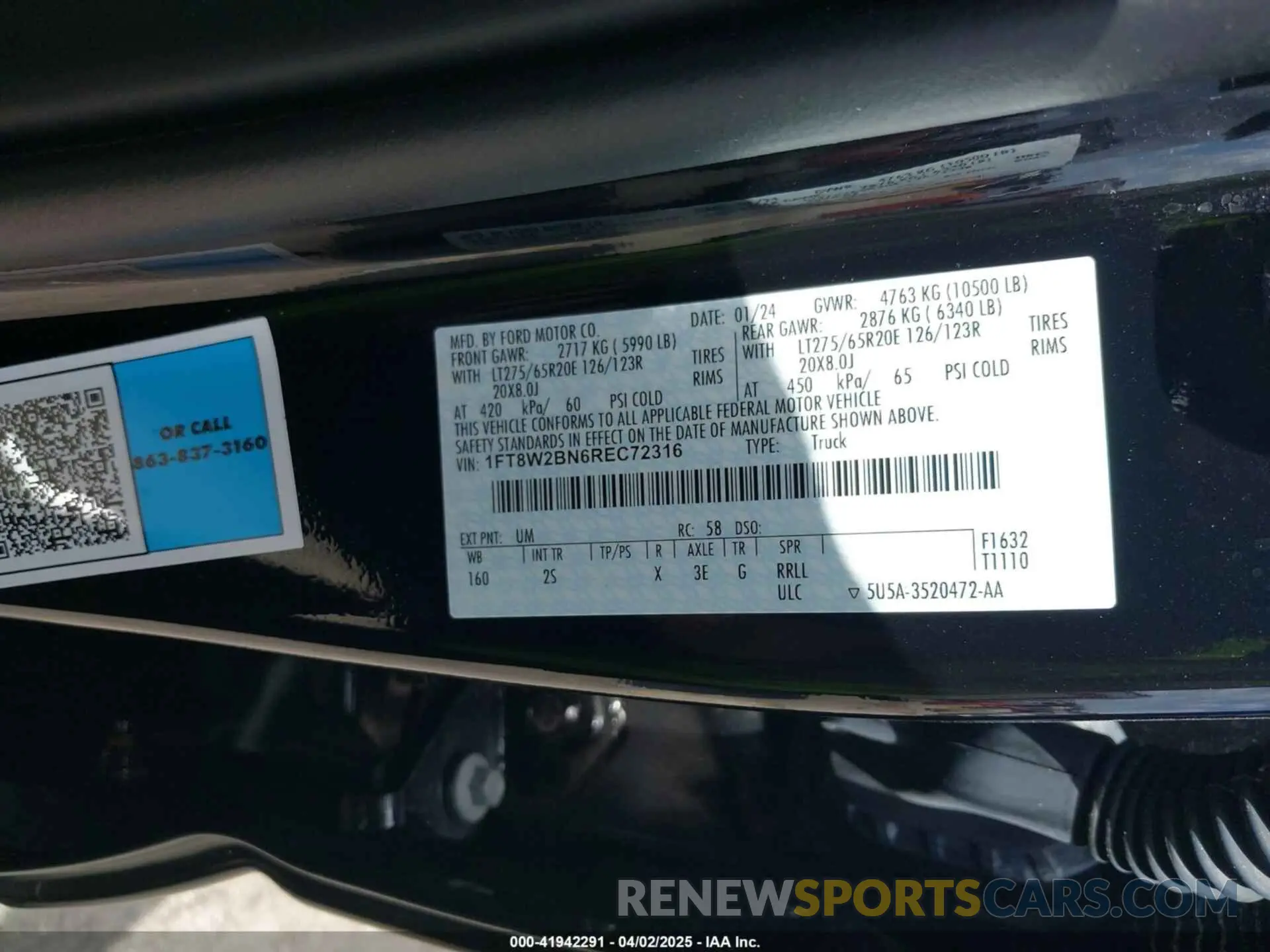 9 fotografías del automóvil dañado 1FT8W2BN6REC72316 FORD F-250 2024