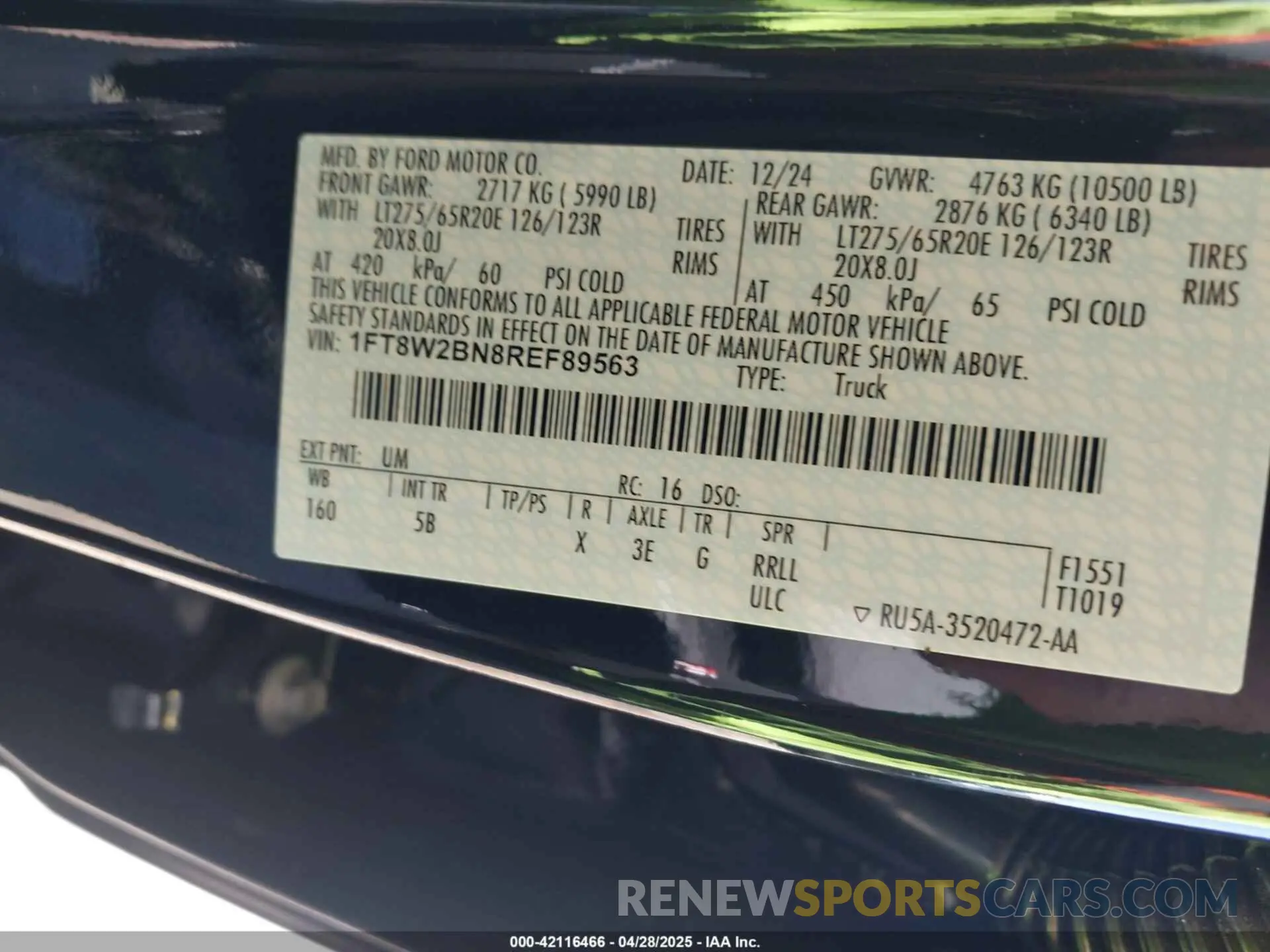 9 fotografías del automóvil dañado 1FT8W2BN8REF89563 FORD F-250 2024