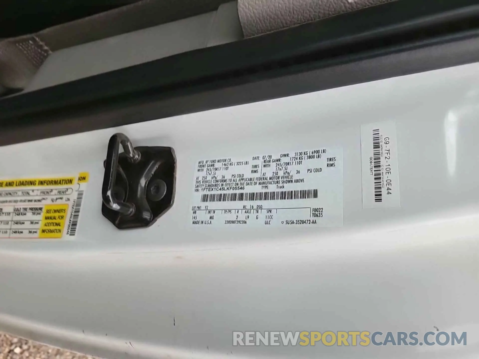 4 fotografías del automóvil dañado 1FTEX1C45LKF05546 FORD F150 2020
