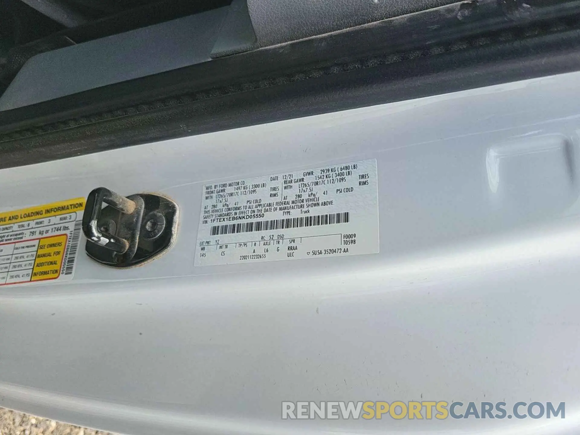 22 fotografías del automóvil dañado 1FTEX1EB6NKD05550 FORD F150 2022