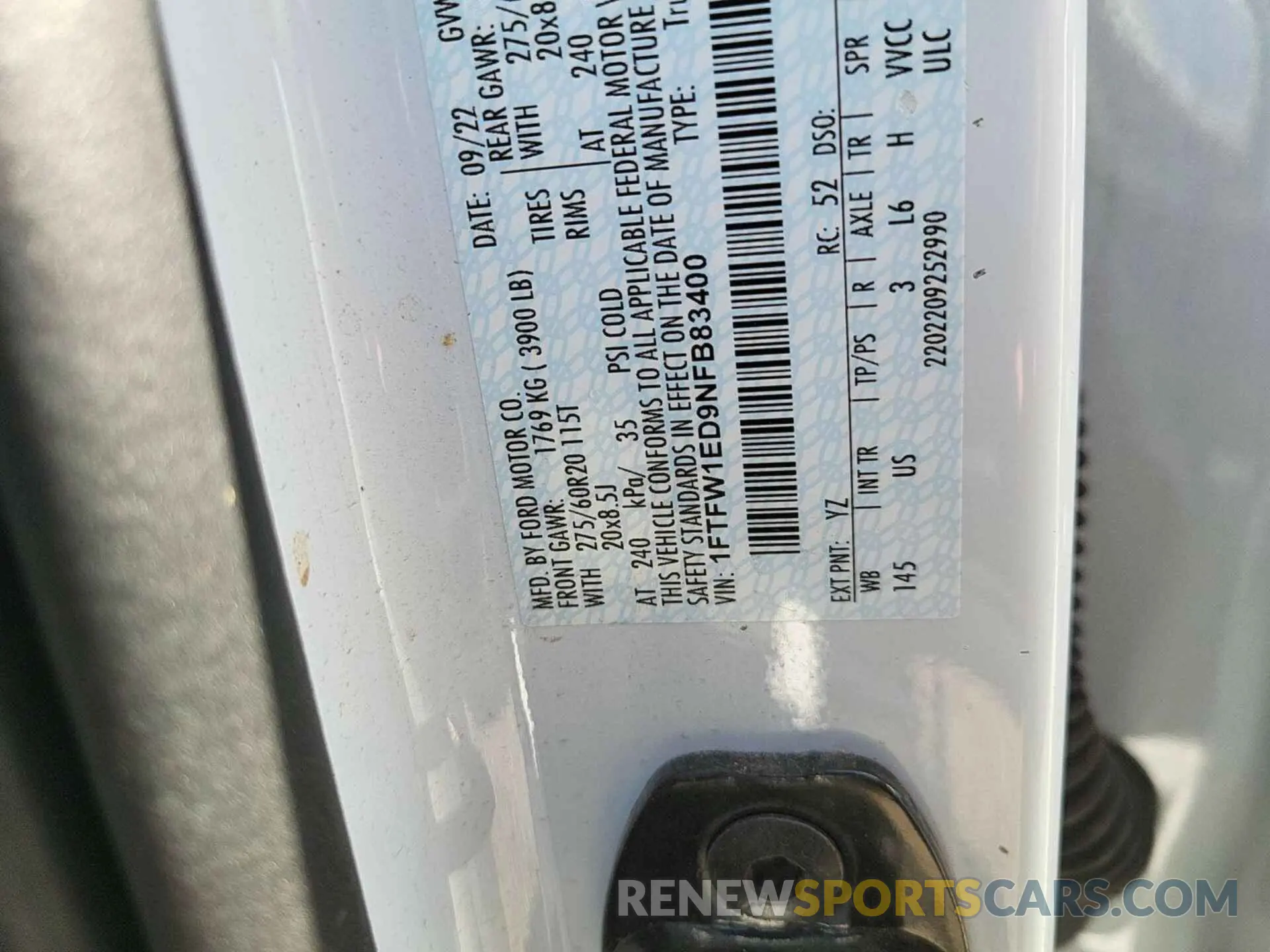 4 fotografías del automóvil dañado 1FTFW1ED9NFB83400 FORD F150 2022