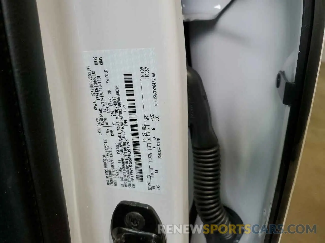 12 fotografías del automóvil dañado 1FTFW1RG5PFB97799 FORD F150 2023