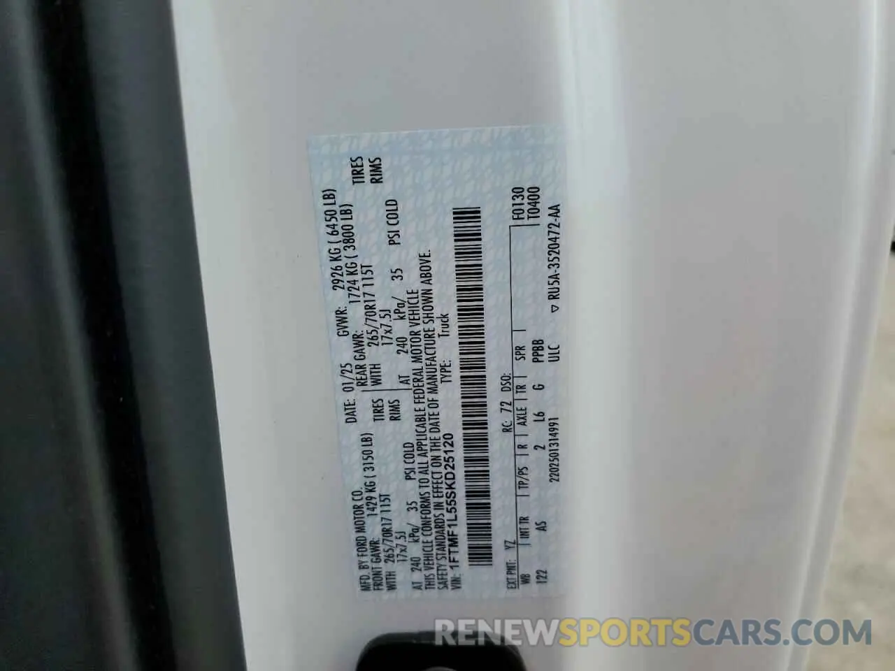 13 fotografías del automóvil dañado 1FTMF1L55SKD25120 FORD F150 2025