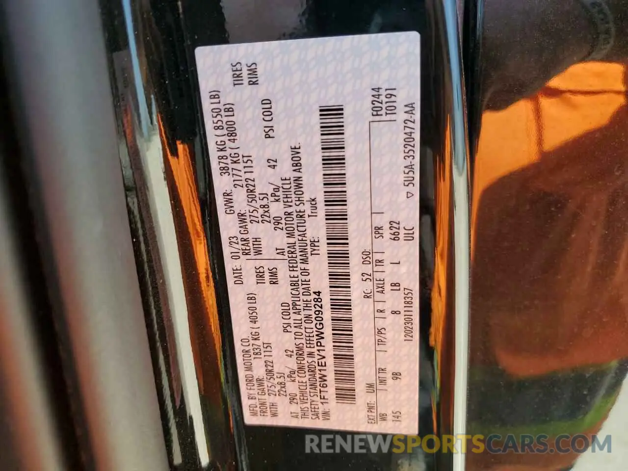 13 fotografías del automóvil dañado 1FT6W1EV1PWG09284 FORD F150 LIGHT 2023
