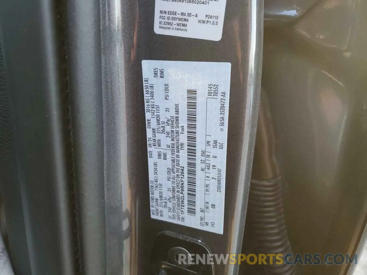 13 fotografías del automóvil dañado 1FTEW2LP9RKF12642 FORD F150 STX 2024