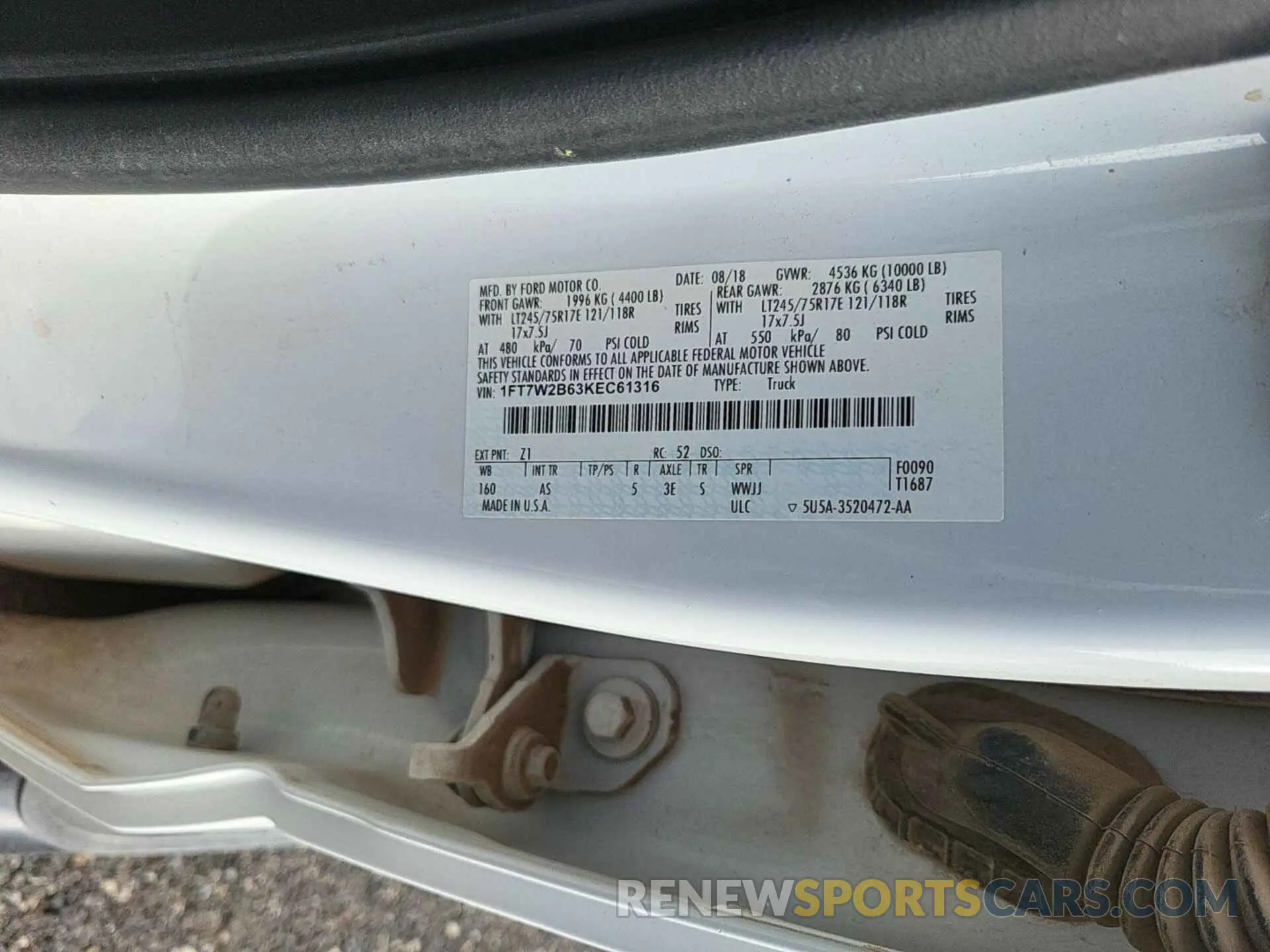 22 fotografías del automóvil dañado 1FT7W2B63KEC61316 FORD F250 2019