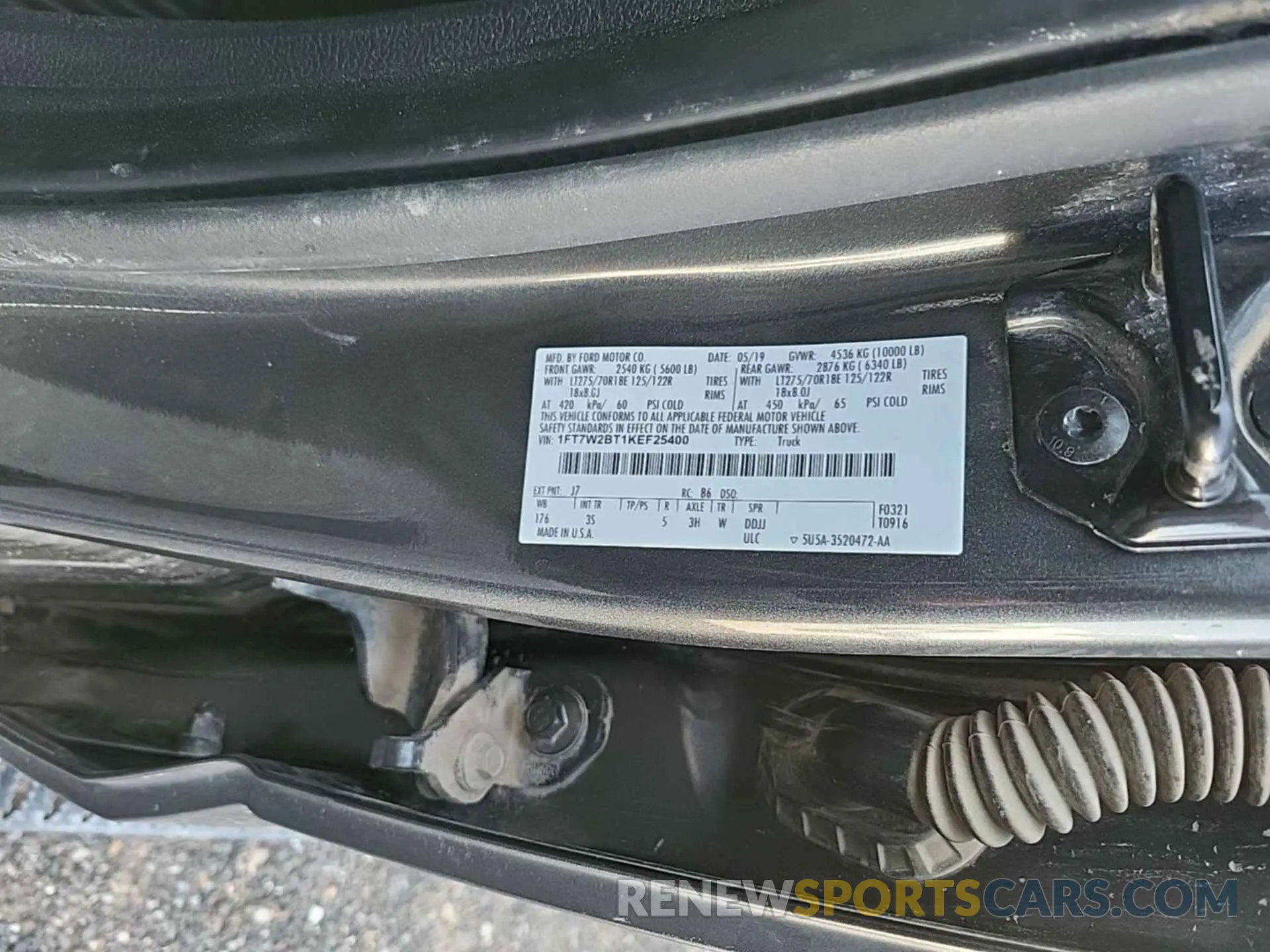 21 fotografías del automóvil dañado 1FT7W2BT1KEF25400 FORD F250 2019